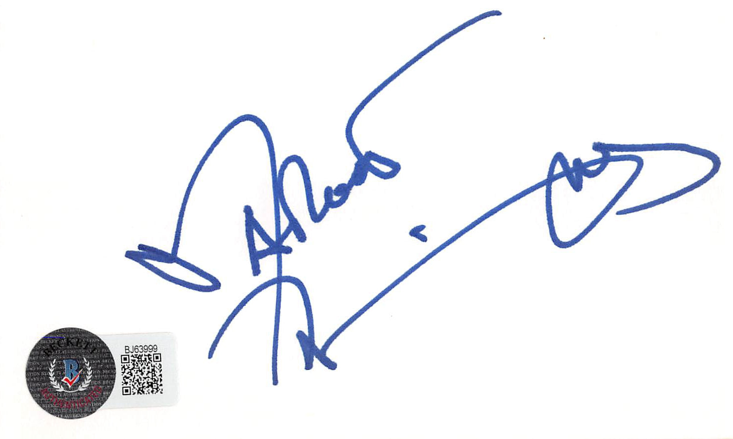 Mariel Hamingway Manhattan Authentic Signed 3x5 Index Card BAS #BJ63999