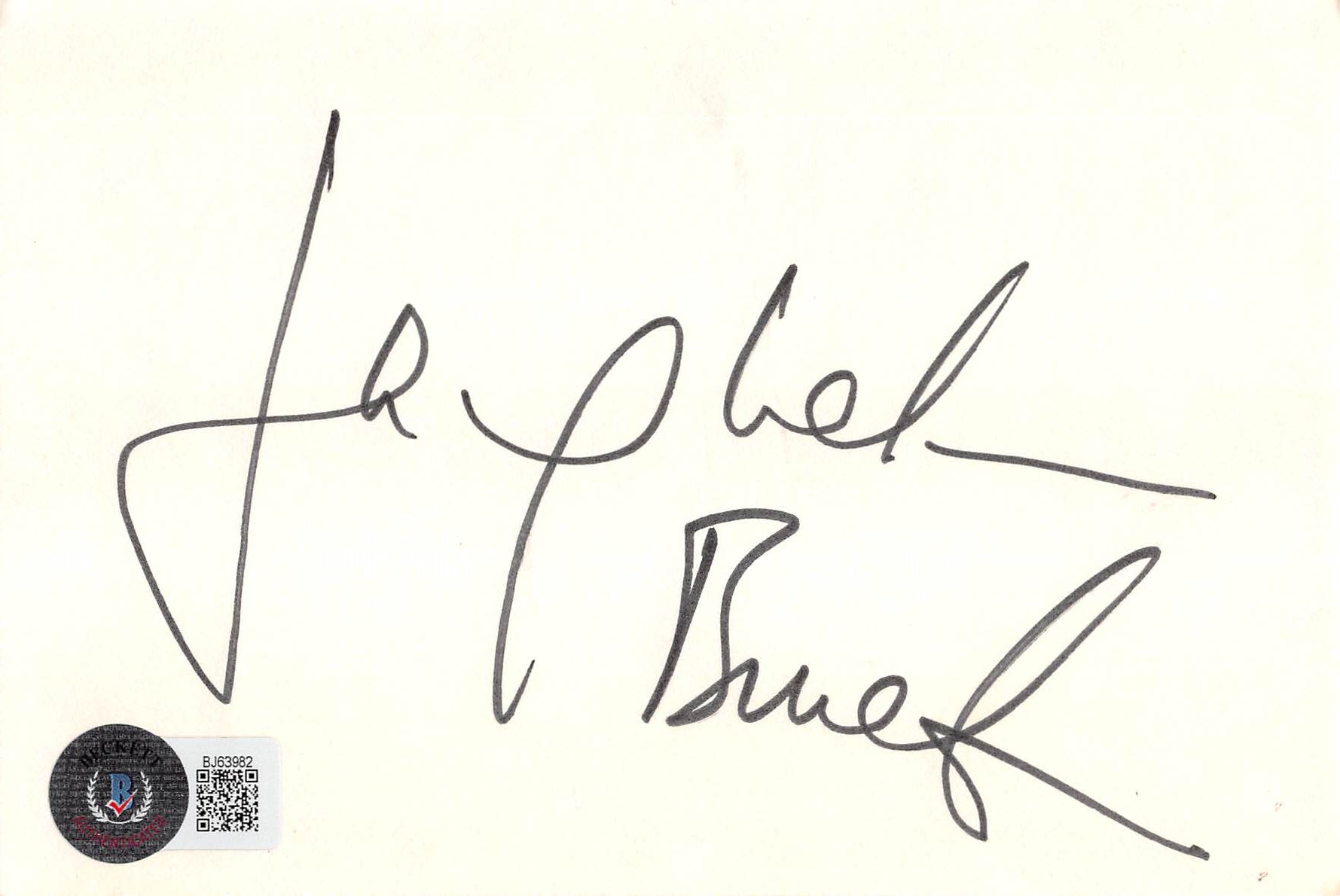 Jacqueline Bisset The Deep Authentic Signed 4x6 Index Card BAS #BJ63982