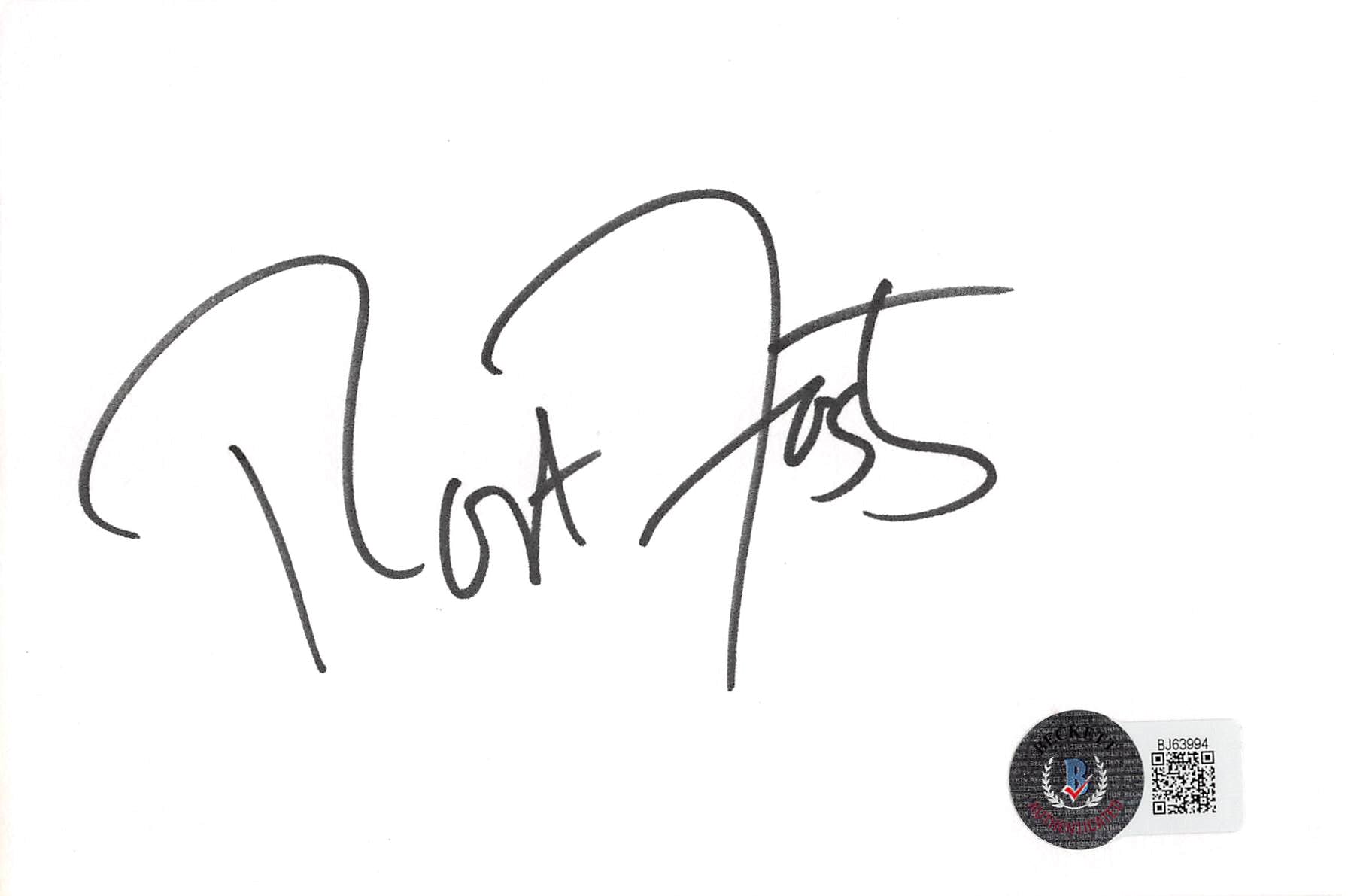 Robert Forster Jackie Brown Authentic Signed 4x6 Index Card BAS #BJ63994