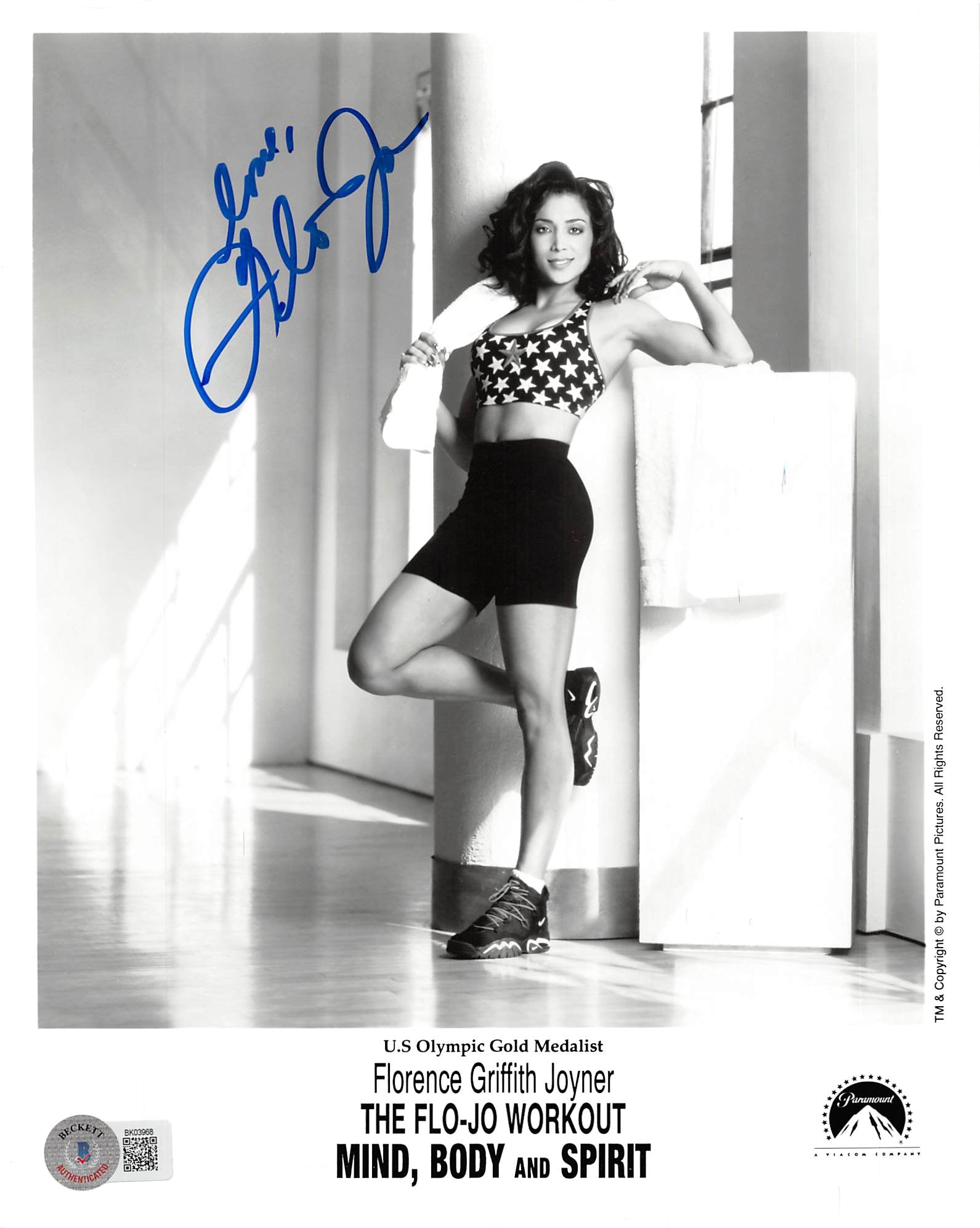 Florence Griffith Joyner Summer Olympics "Love" Signed 8x10 Photo BAS #BK03968