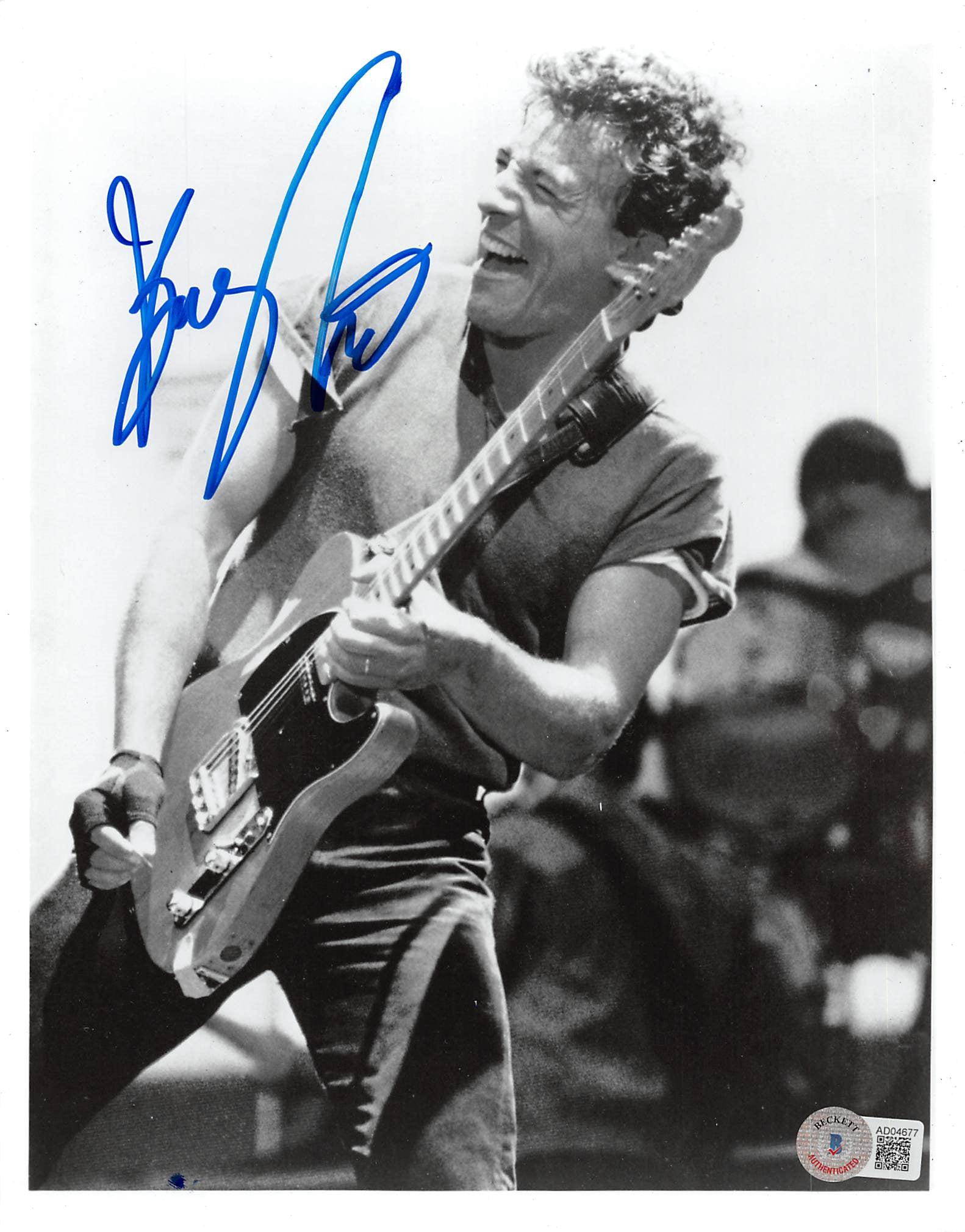 Bruce Springsteen Authentic Signed 8x10 Black & White Photo BAS #AD04677