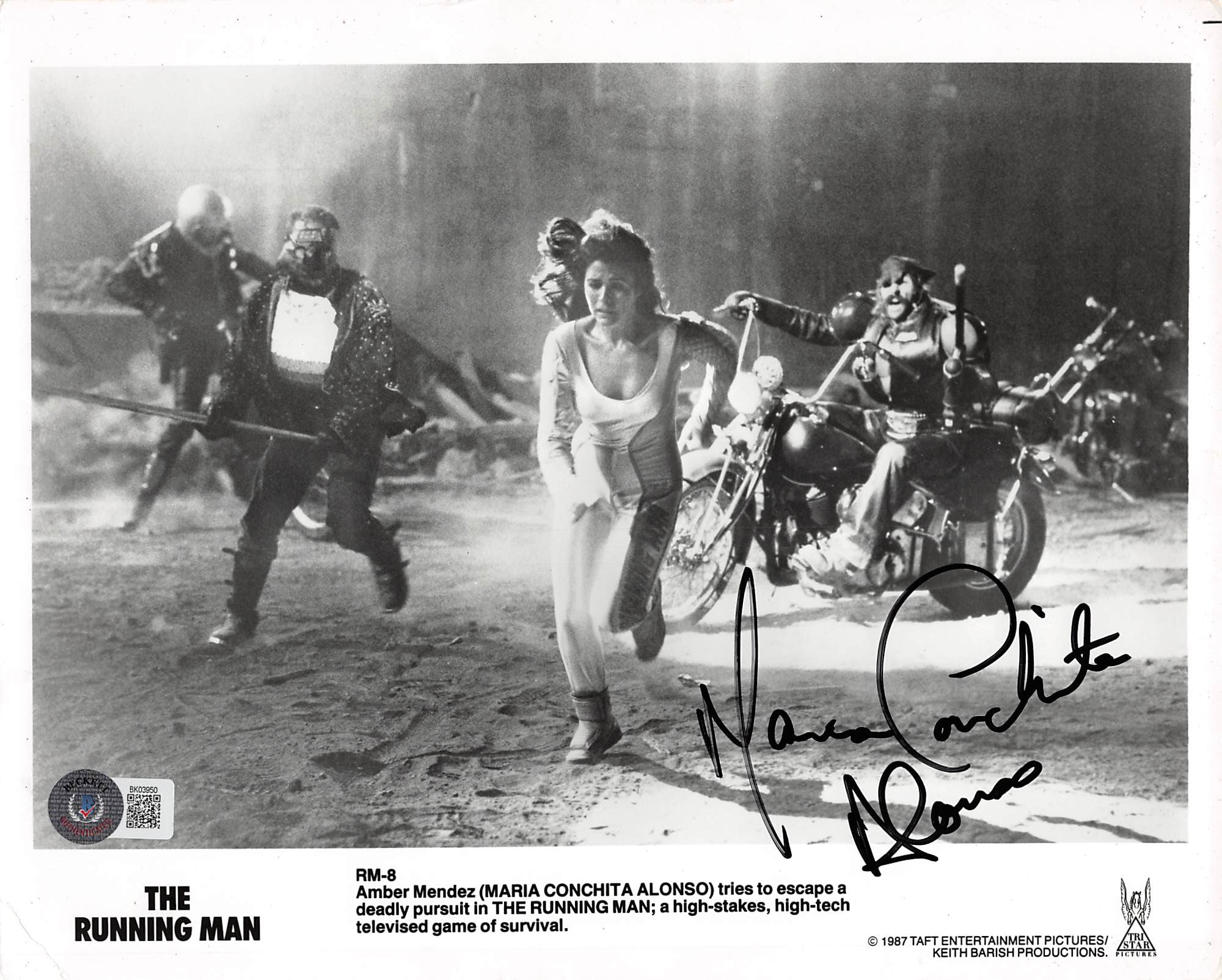 Maria Conchita Alonso The Running Man Authentic Signed 8x10 Photo BAS #BK03950