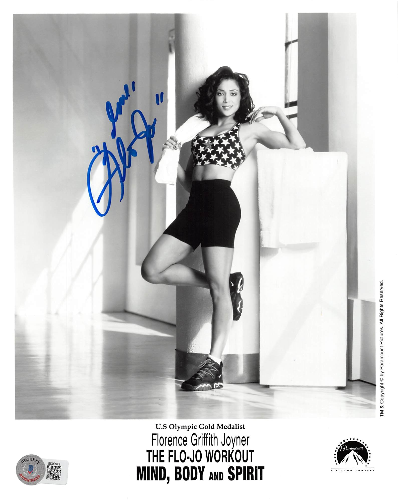 Florence Griffith Joyner Summer Olympics "Love" Signed 8x10 Photo BAS #BK03943