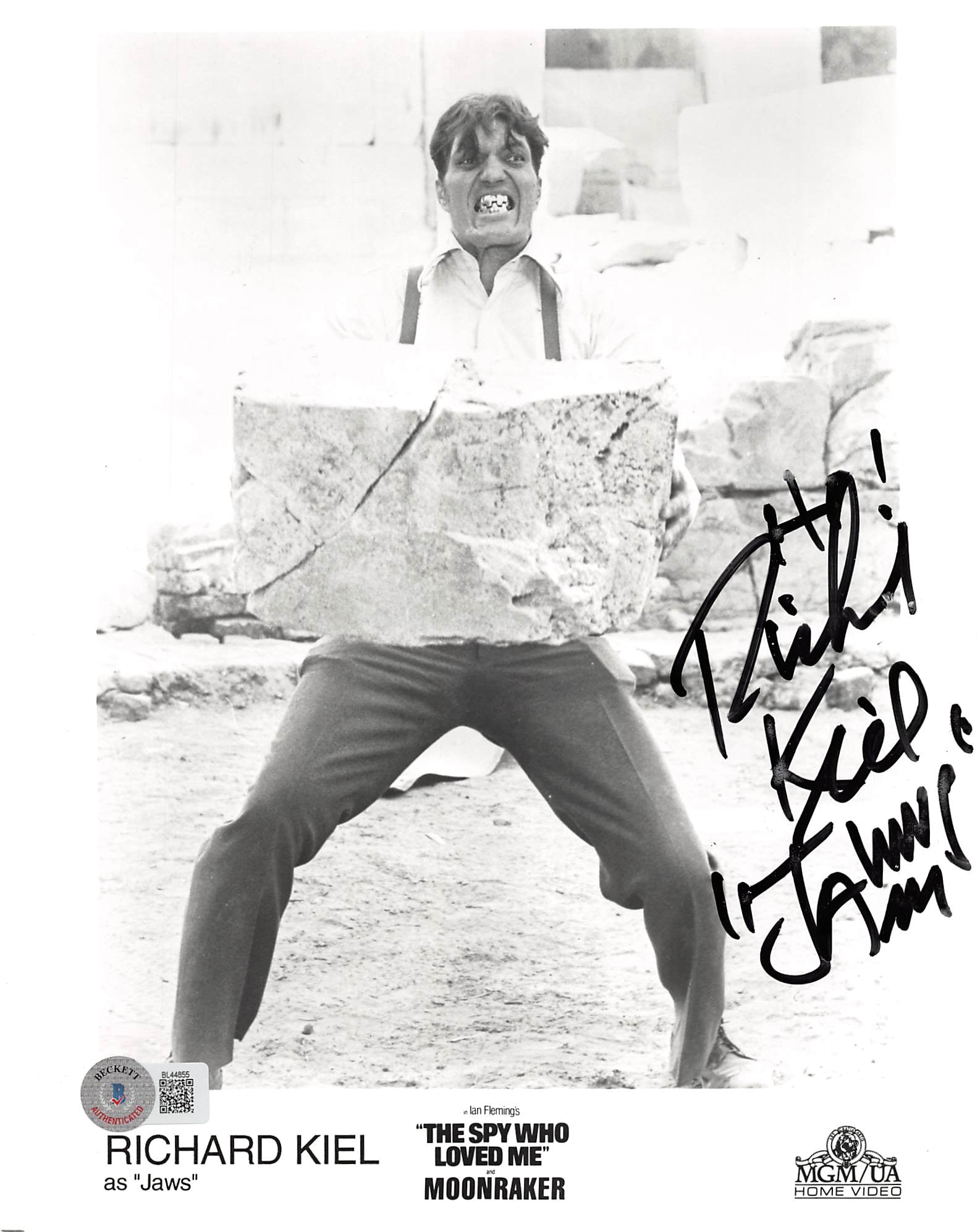 Richard Kiel 007 James Bond Spy Who Loved Me Jaws Signed 8x10 Photo BAS #BL44855