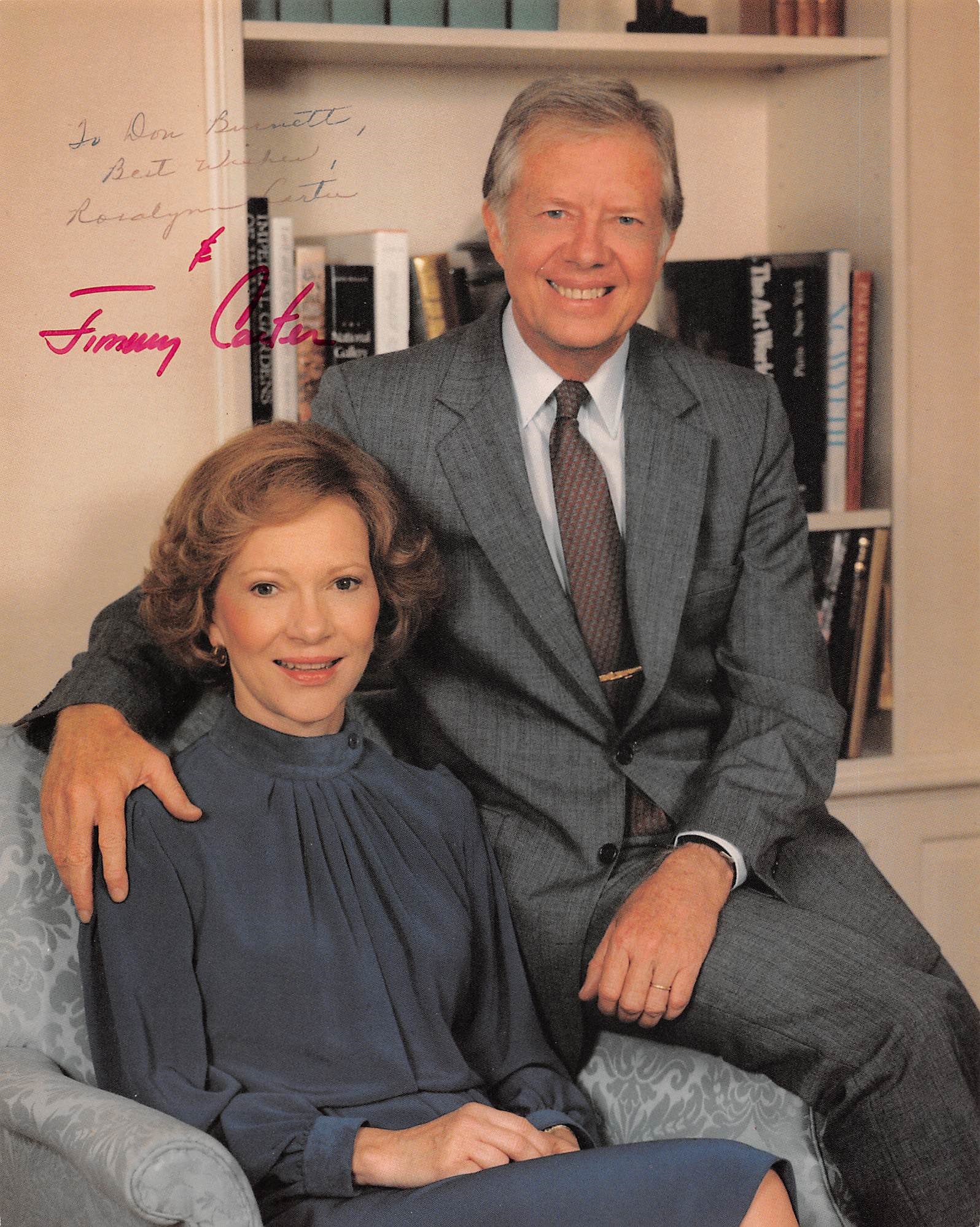 Jimmy Carter & Rosalynn Carter "Best Wishes" Signed 8x10 Photo BAS #AC26896