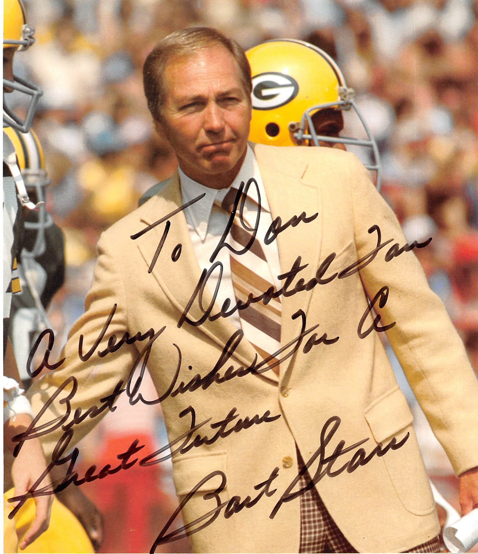 Packers Bart Starr "To Don A Very Devoted Fan" Signed 8x10 Photo BAS #AD04999