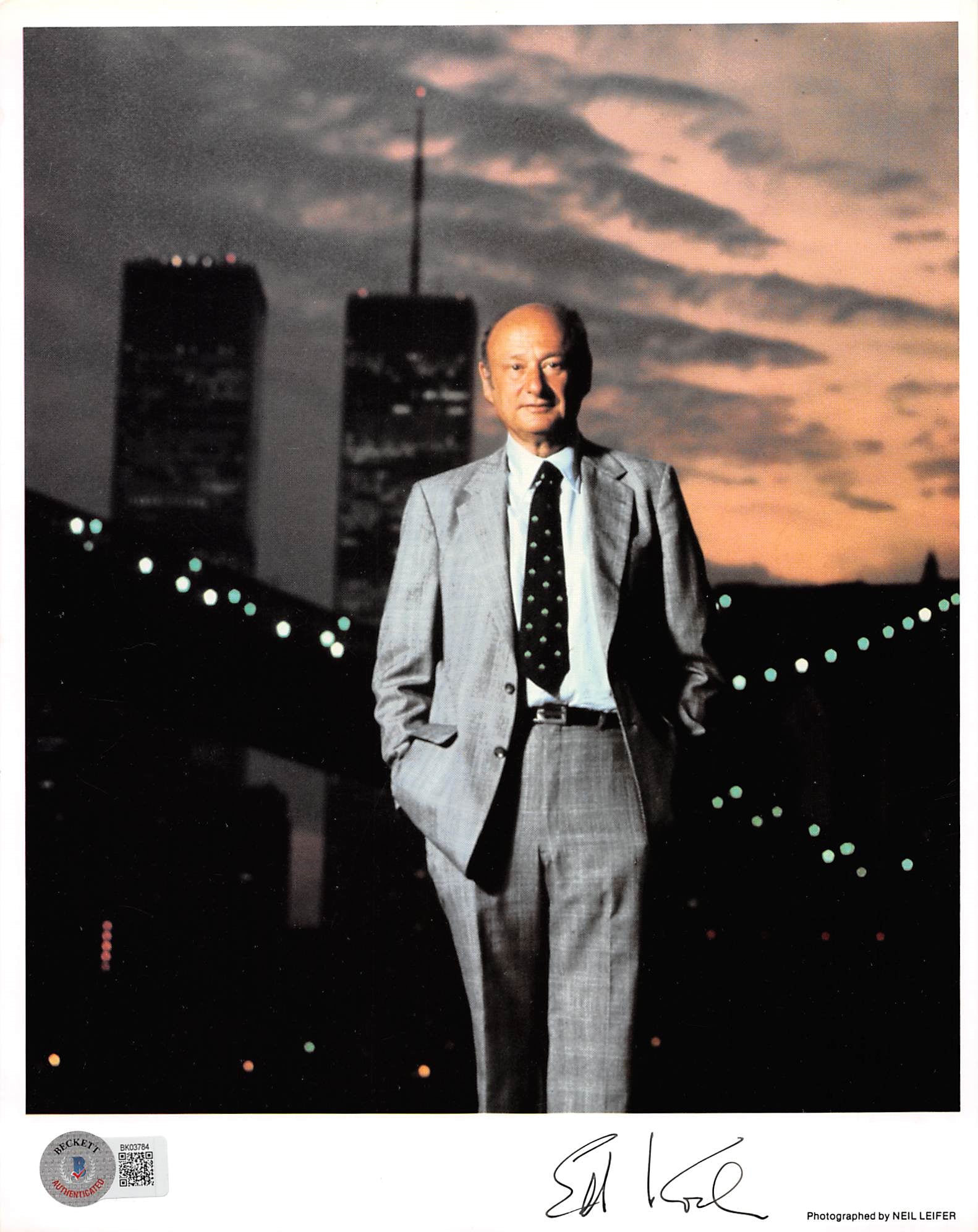 Ed Koch Mayor Authentic Signed 8x10 Photo Autographed BAS #BK03784