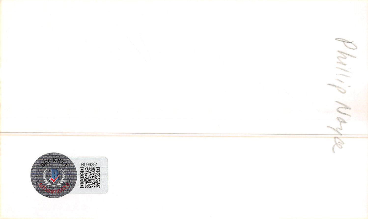Phillip Noyce The Giver Authentic Signed 3x5 Index Card Autographed BAS #BL96251