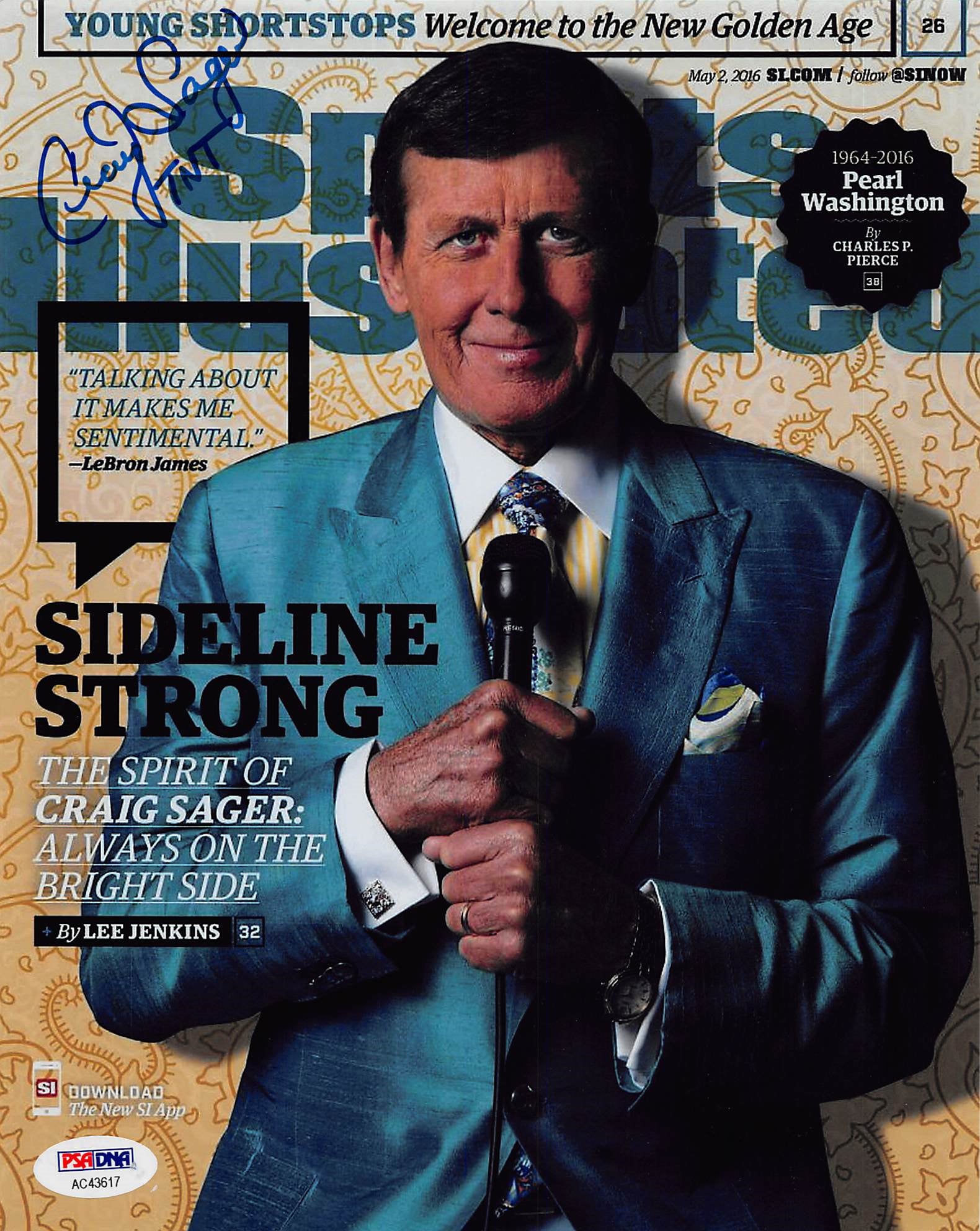 Craig Sager Sports Illustrated TNT Authentic Signed 8x10 Photo PSA/DNA #AC43617