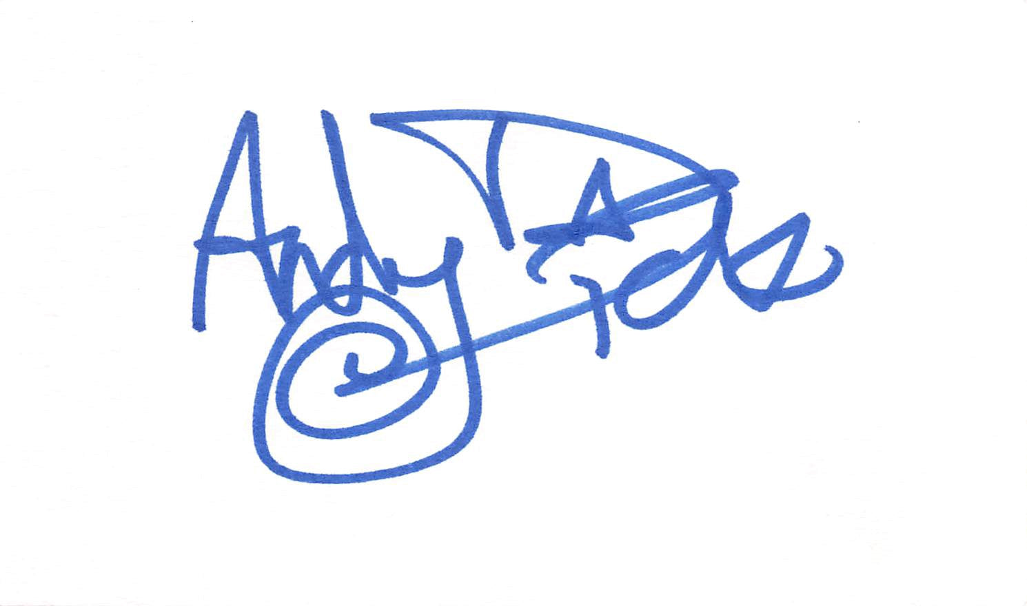 Andy Dick The Andy Dick Show Authentic Signed 3x5 Index Card BAS #BL96329