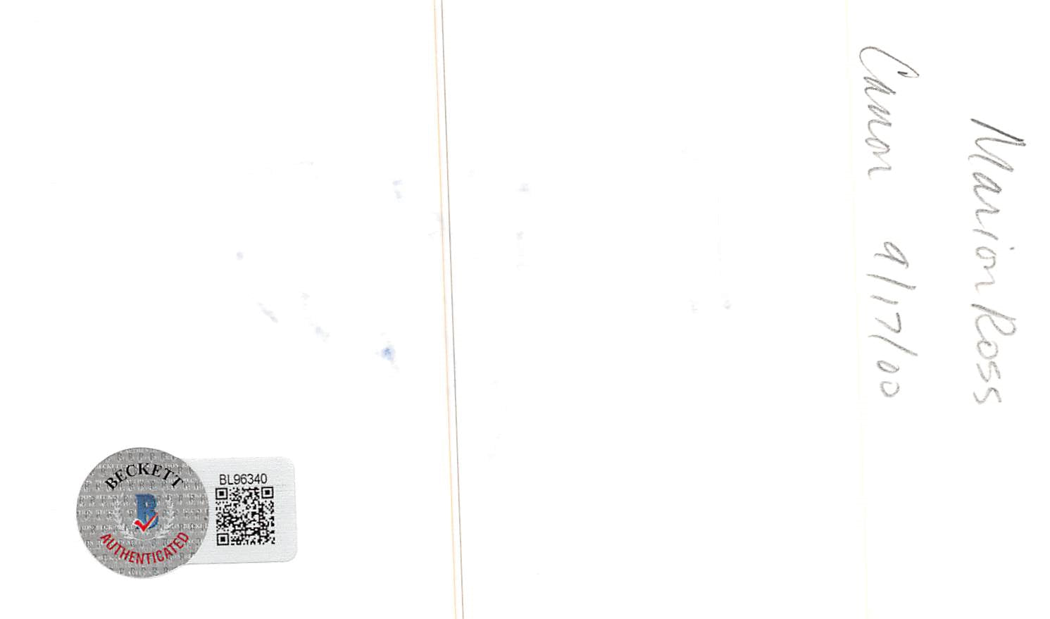 Marion Ross Happy Days Authentic Signed 3x5 Index Card Autographed BAS #BL96340