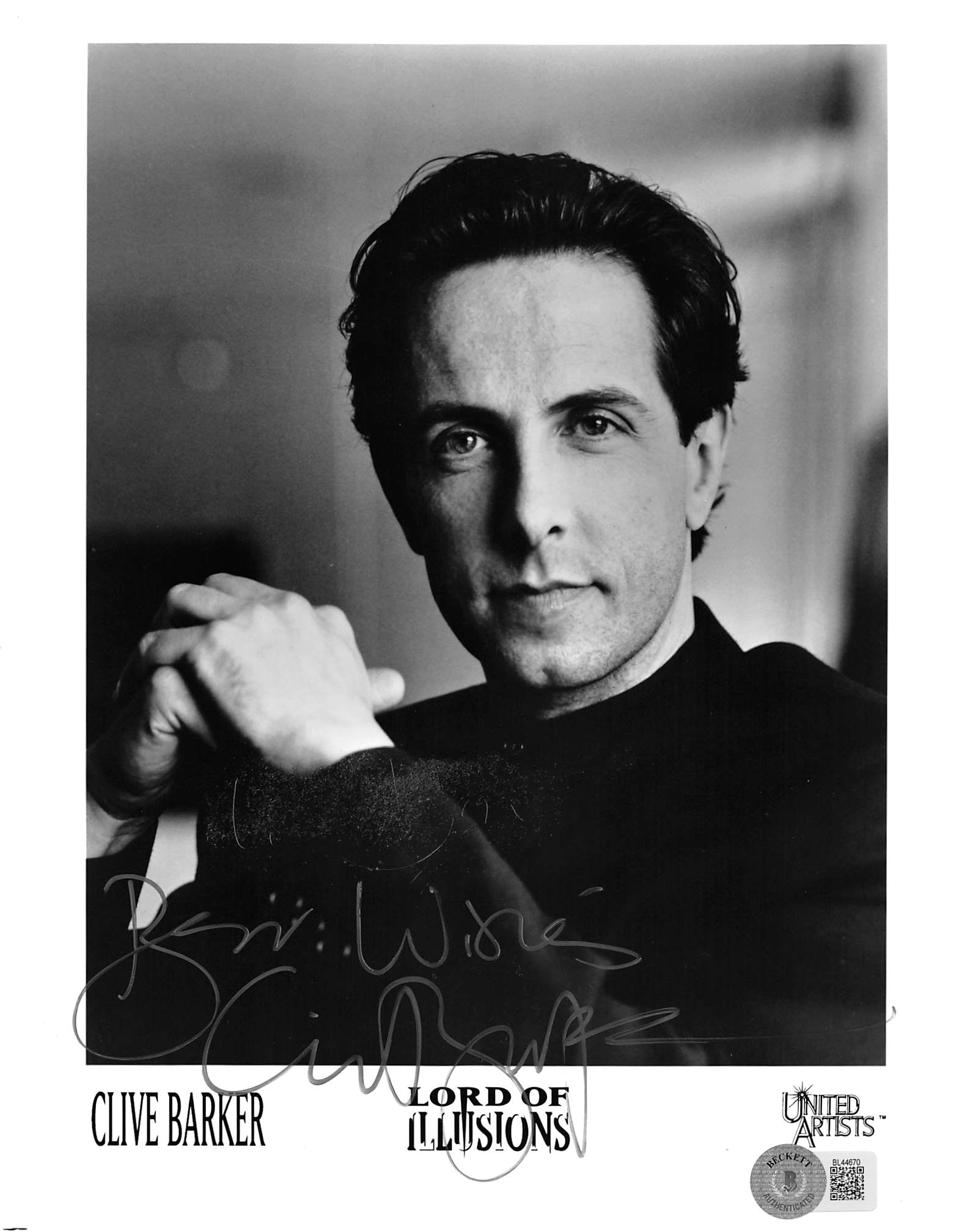 Clive Barker Lord of Illusions Authentic Signed 8x10 Photo BAS #BL44670