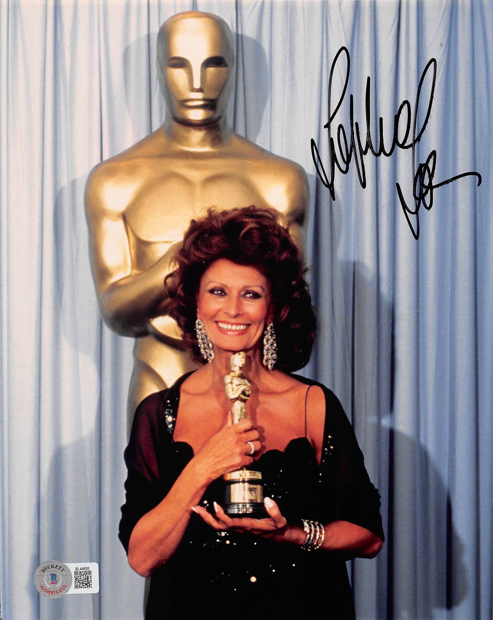 Sophia Loren Two Women Authentic Signed 8x10 Photo Autographed BAS #BL44655