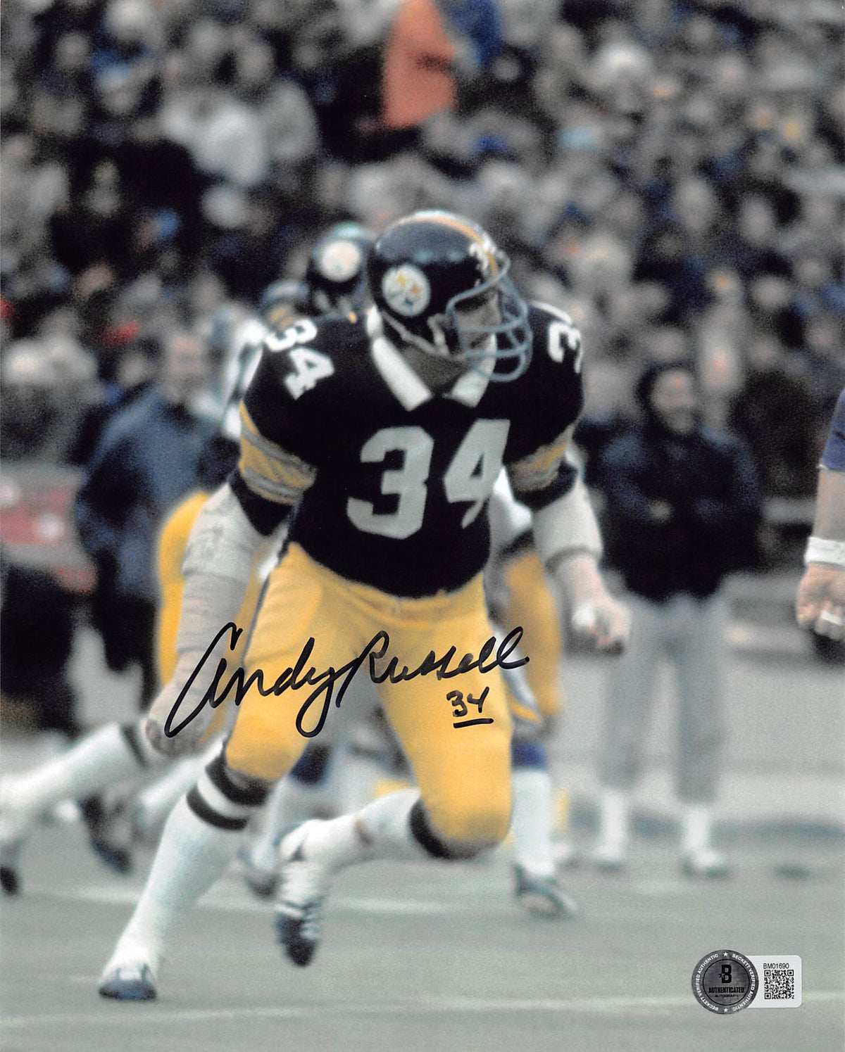 Steelers Andy Russell Authentic Signed 8x10 Photo Autographed BAS #BM01690