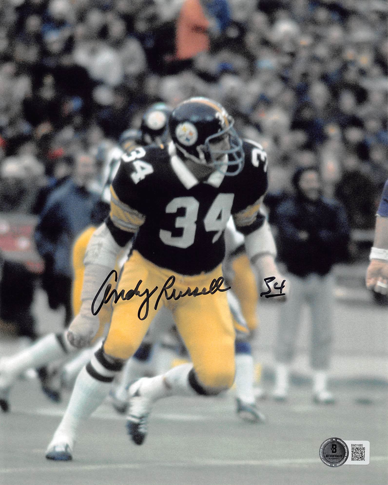 Steelers Andy Russell Authentic Signed 8x10 Photo Autographed BAS #BM01685