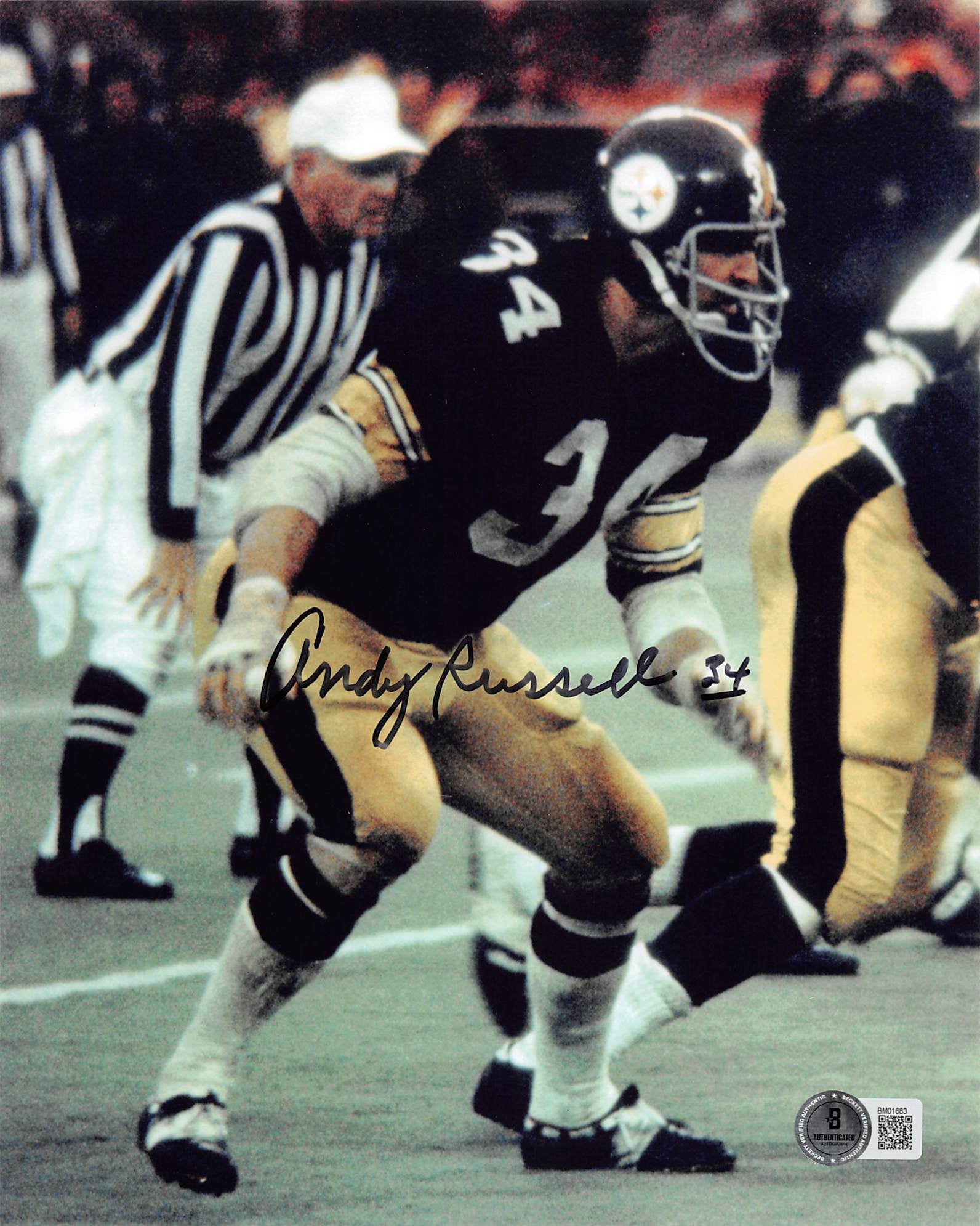 Steelers Andy Russell Authentic Signed 8x10 Photo Autographed BAS #BM01683