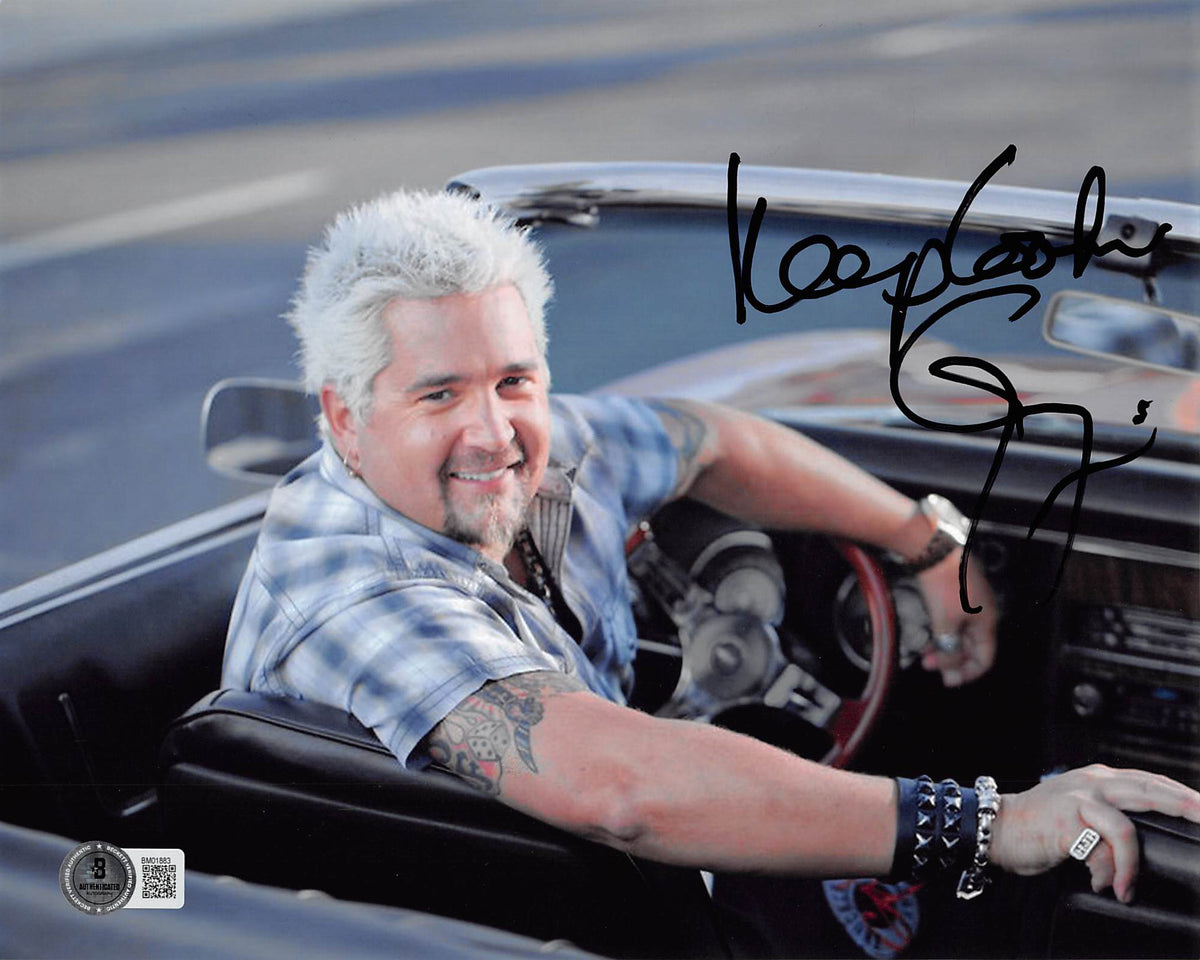 Guy Fieri Diners, Drive-Ins & Dives "Keep Cookin" Signed 8x10 Photo BAS #BM01883