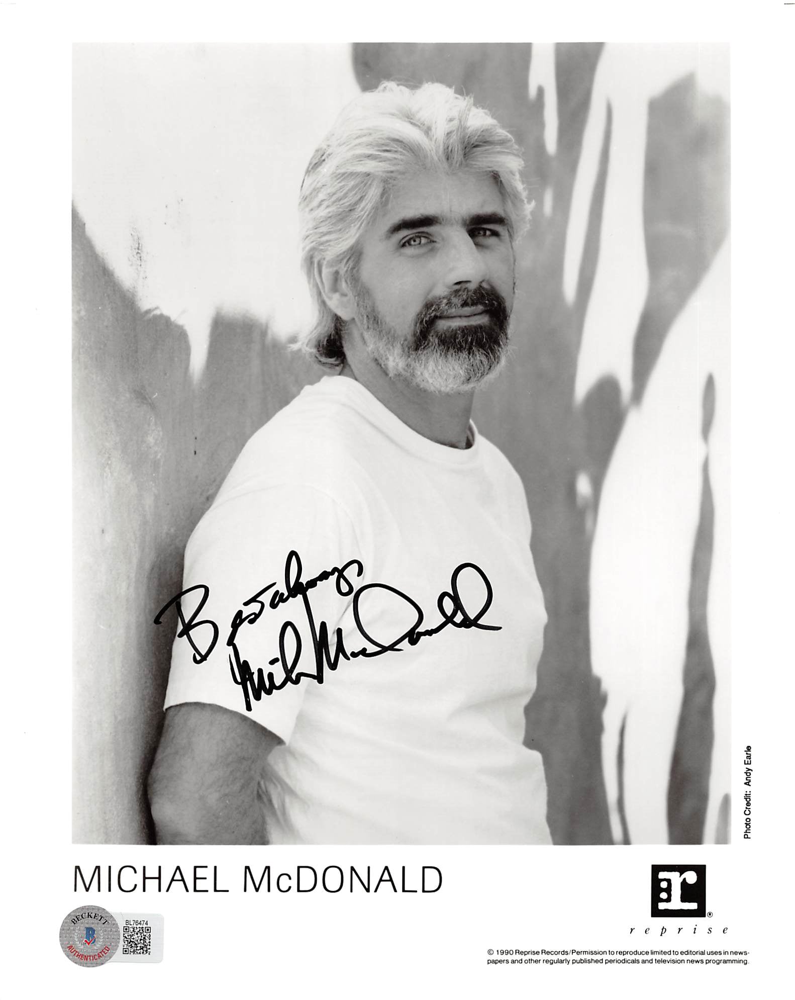 Michael McDonald Doobie Brothers "Best Always" Signed 8x10 Photo BAS #BL76474