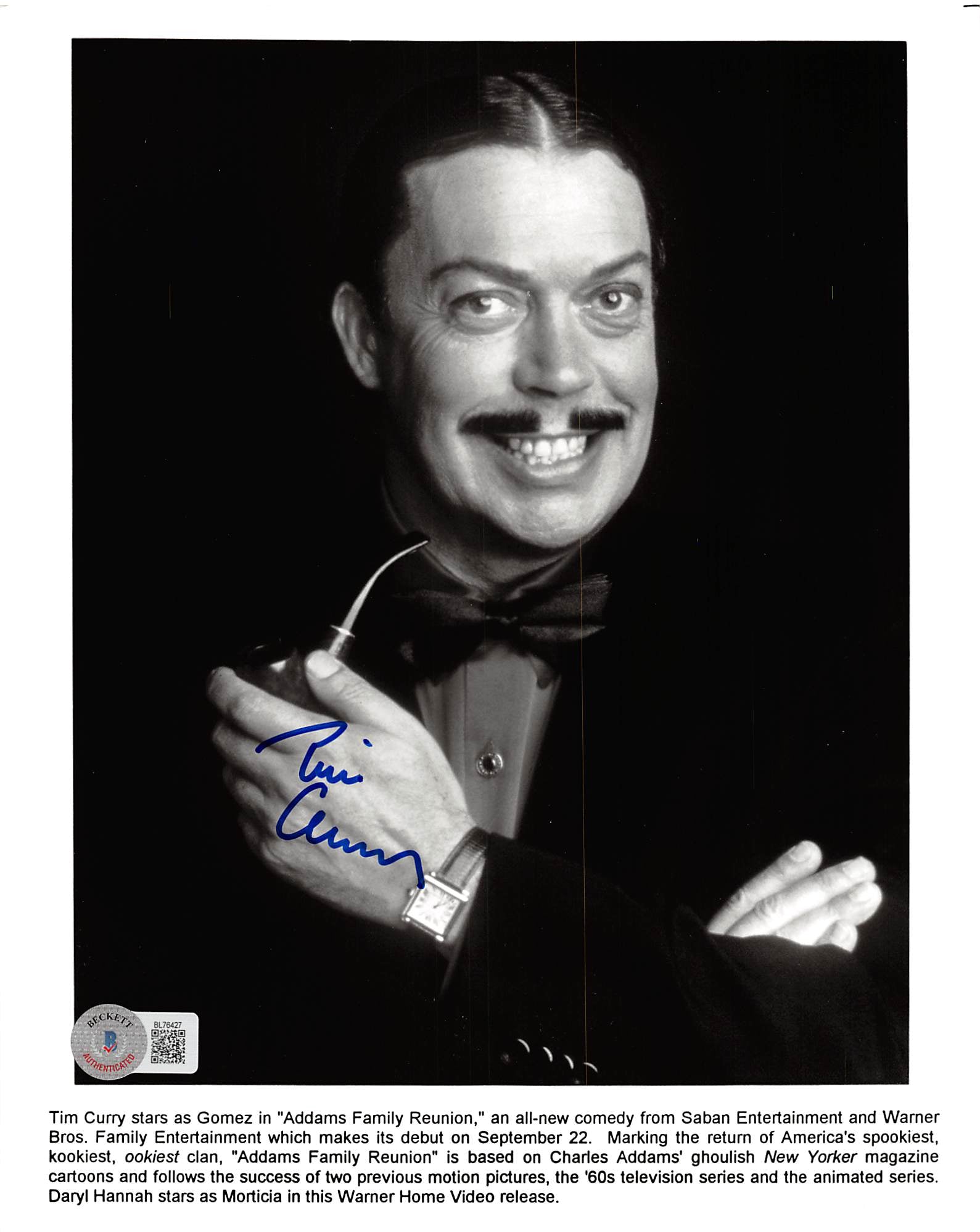 Tim Curry Addams Family Reunion Authentic Signed 8x10 Photo BAS #BL76427
