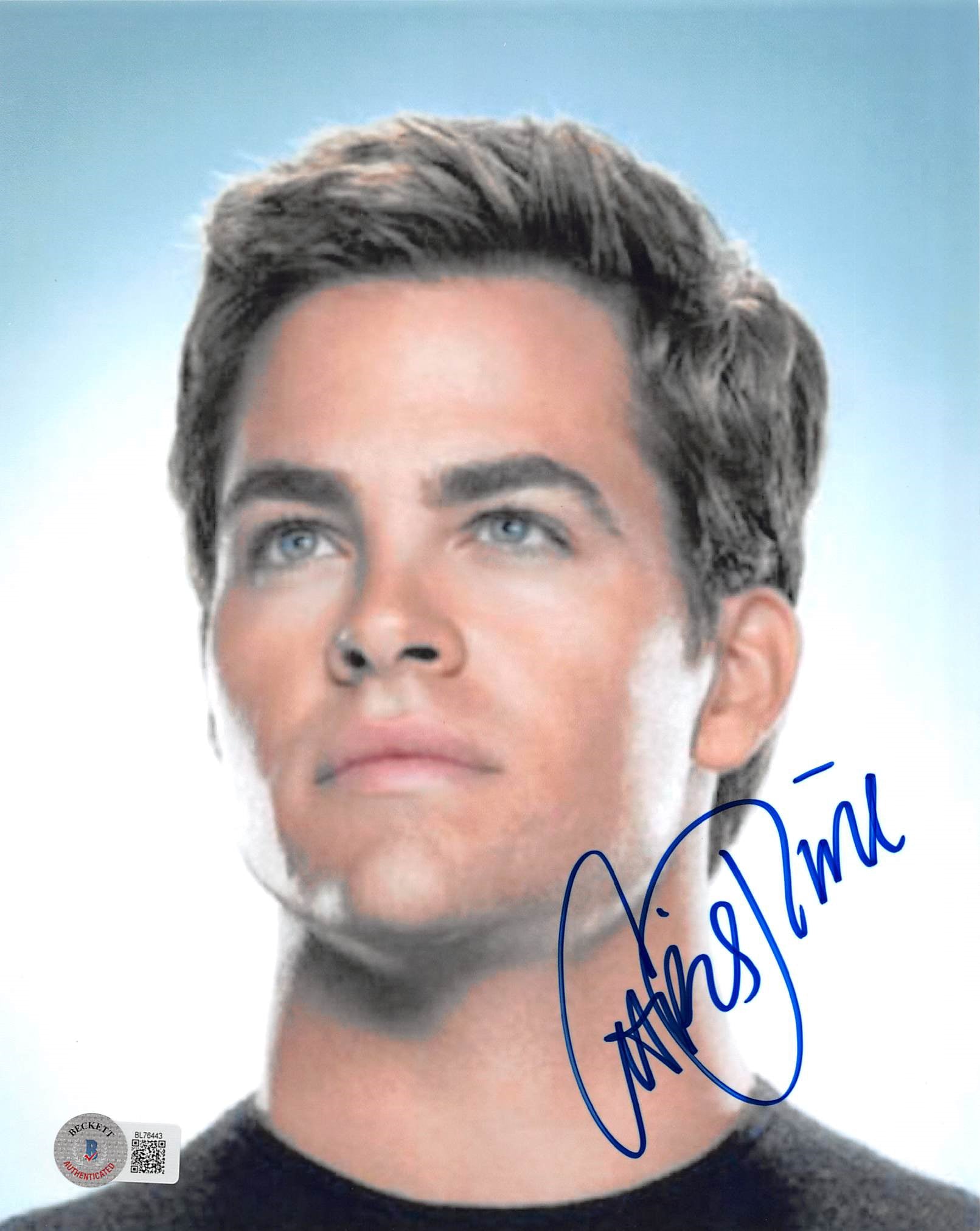 Chris Pine Star Trek Authentic Signed 8x10 Photo Autographed BAS #BL76443