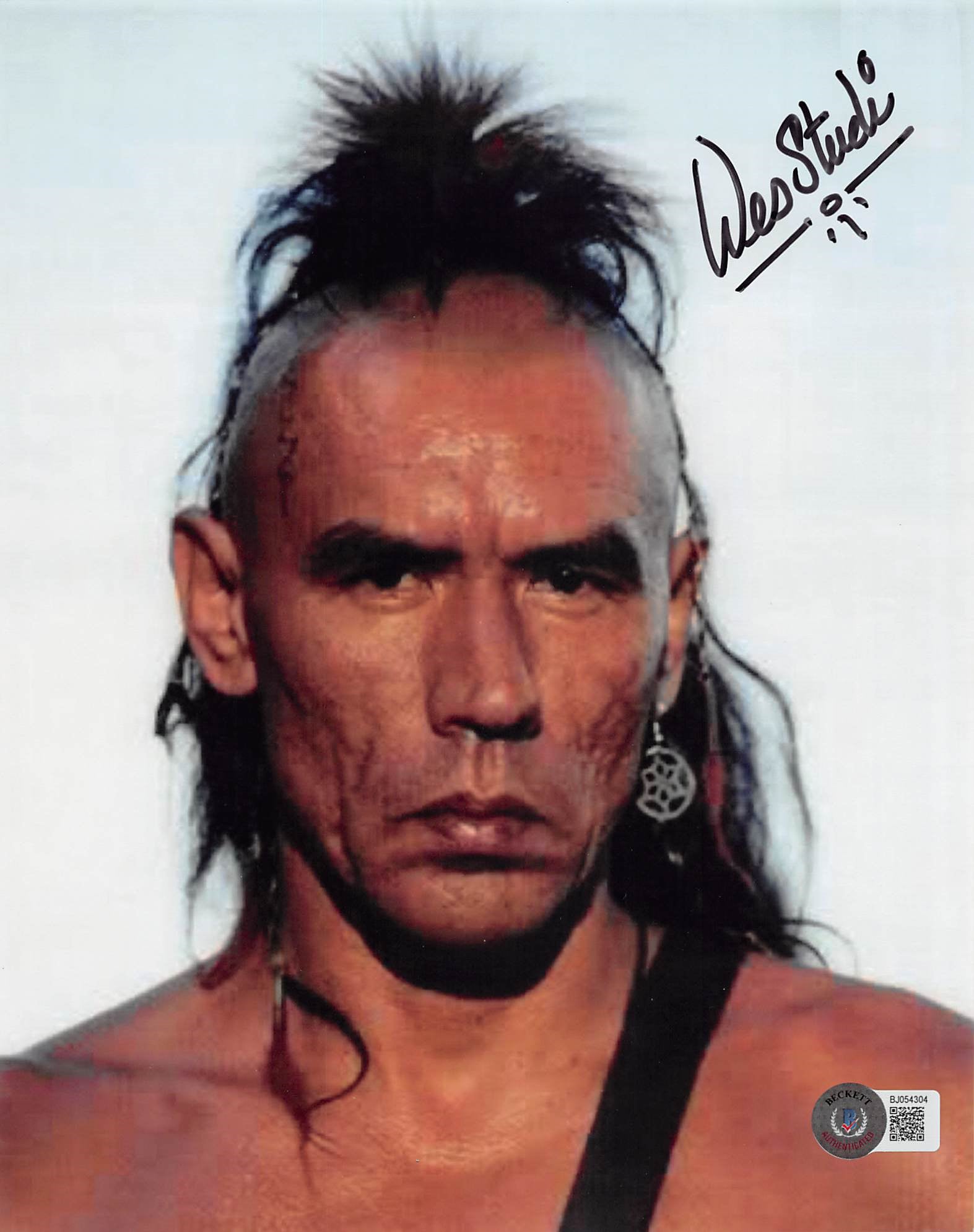 Wes Studi The Last of the Mohicans Authentic Signed 8x10 Vertical Photo BAS 4