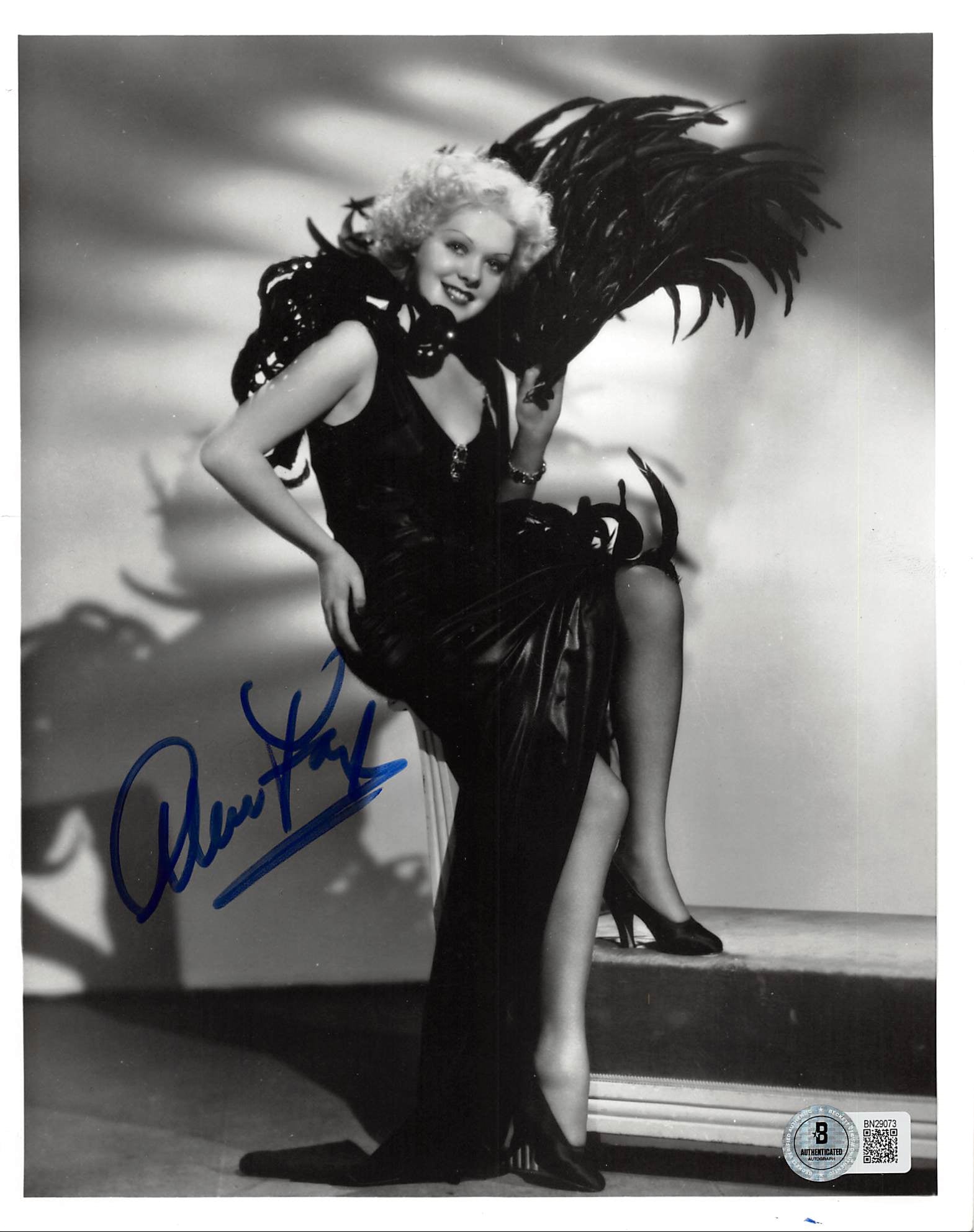 Alice Faye Singer Authentic Signed 8x10 Photo Autographed BAS #BN29073