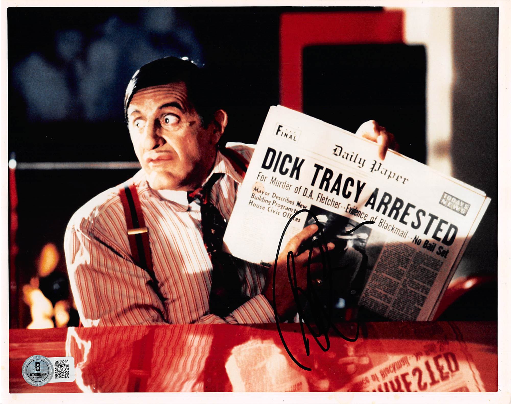 Al Pacino Dick Tracy Authentic Signed 8x10 Photo Autographed BAS #BN29210