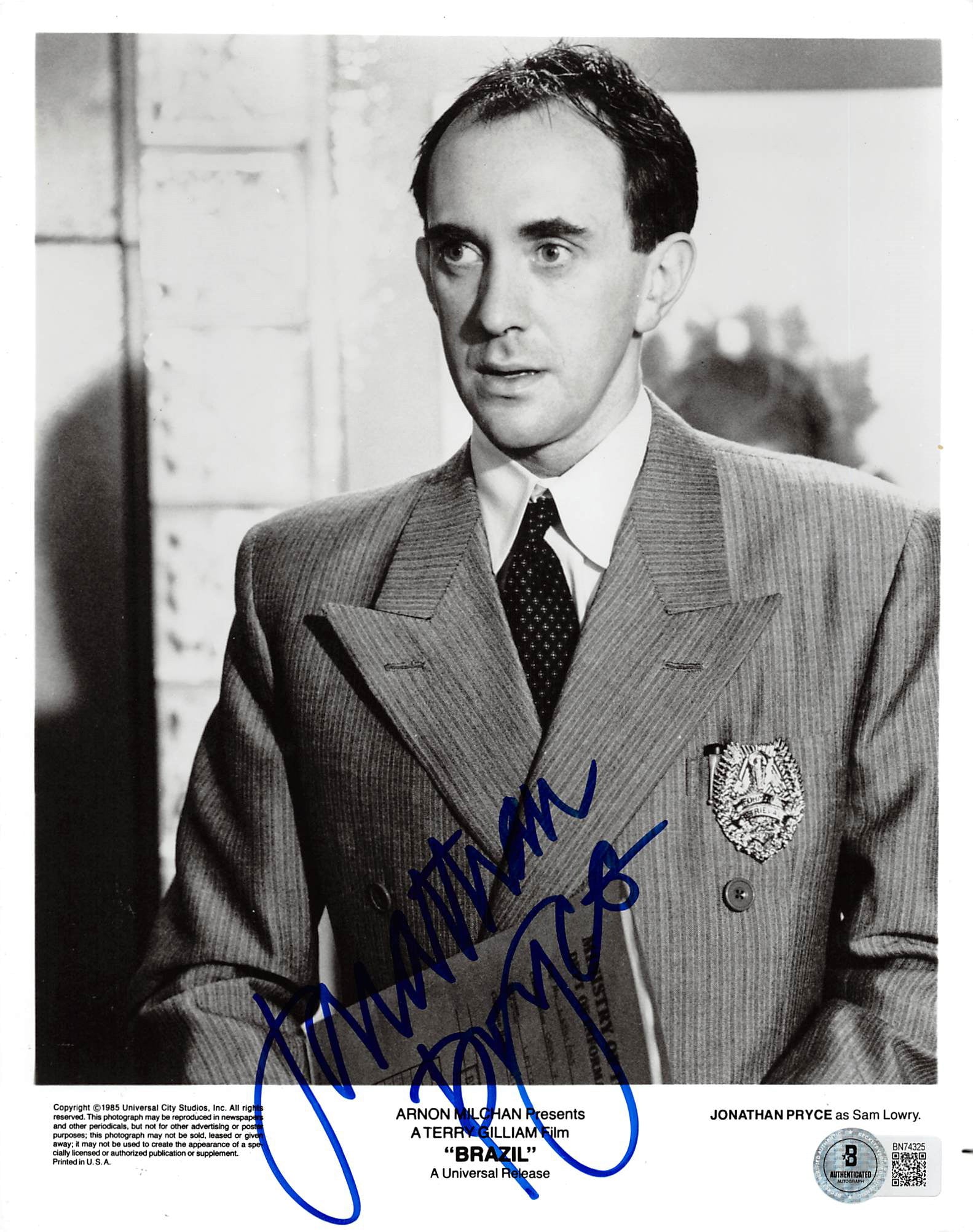 Johnathan Pryce Brazil Authentic Signed 8x10 Photo Autographed BAS #BN74325