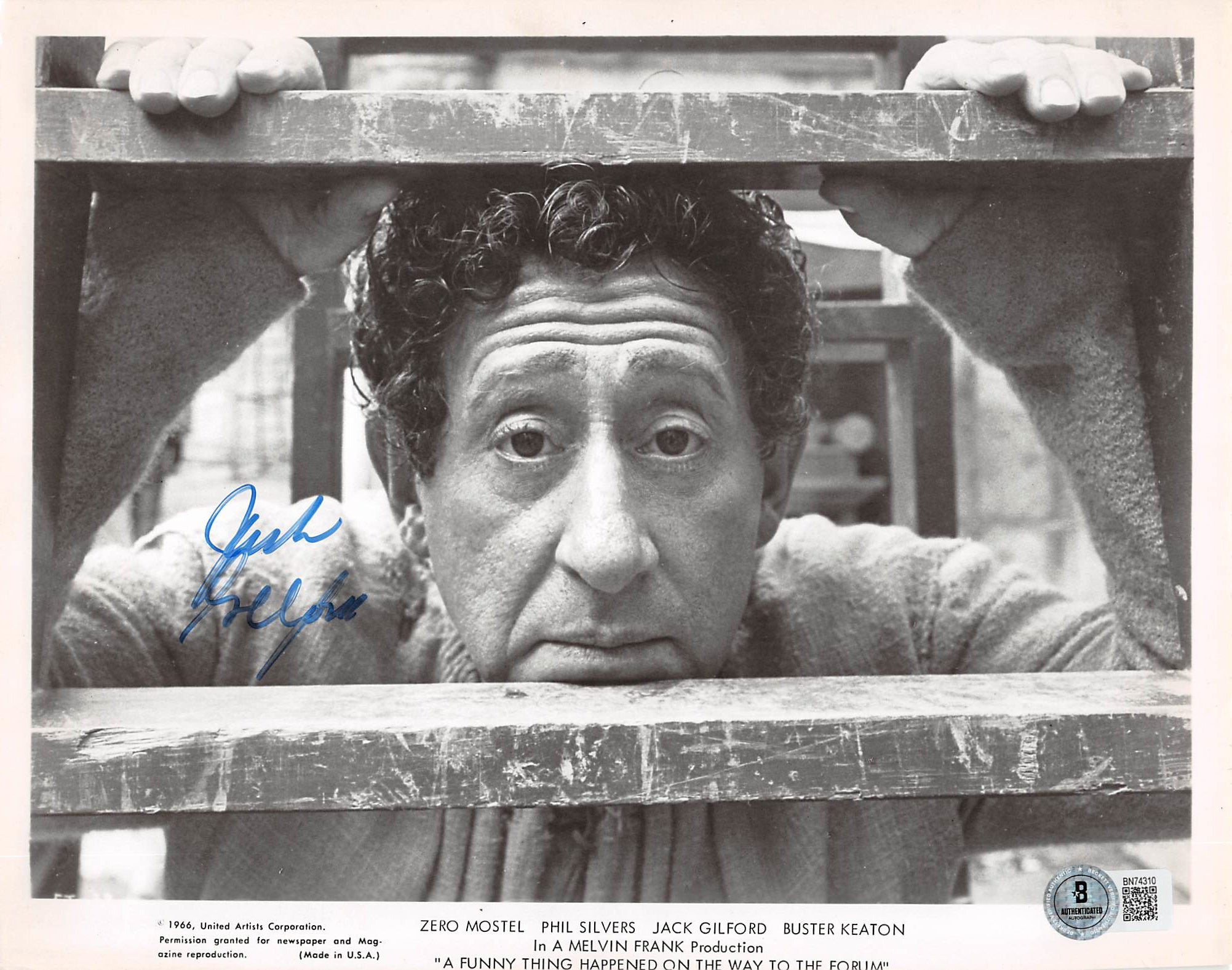 Jack Gilford A Funny Thing; the Forum Authentic Signed 8x10 Photo BAS #BN74310