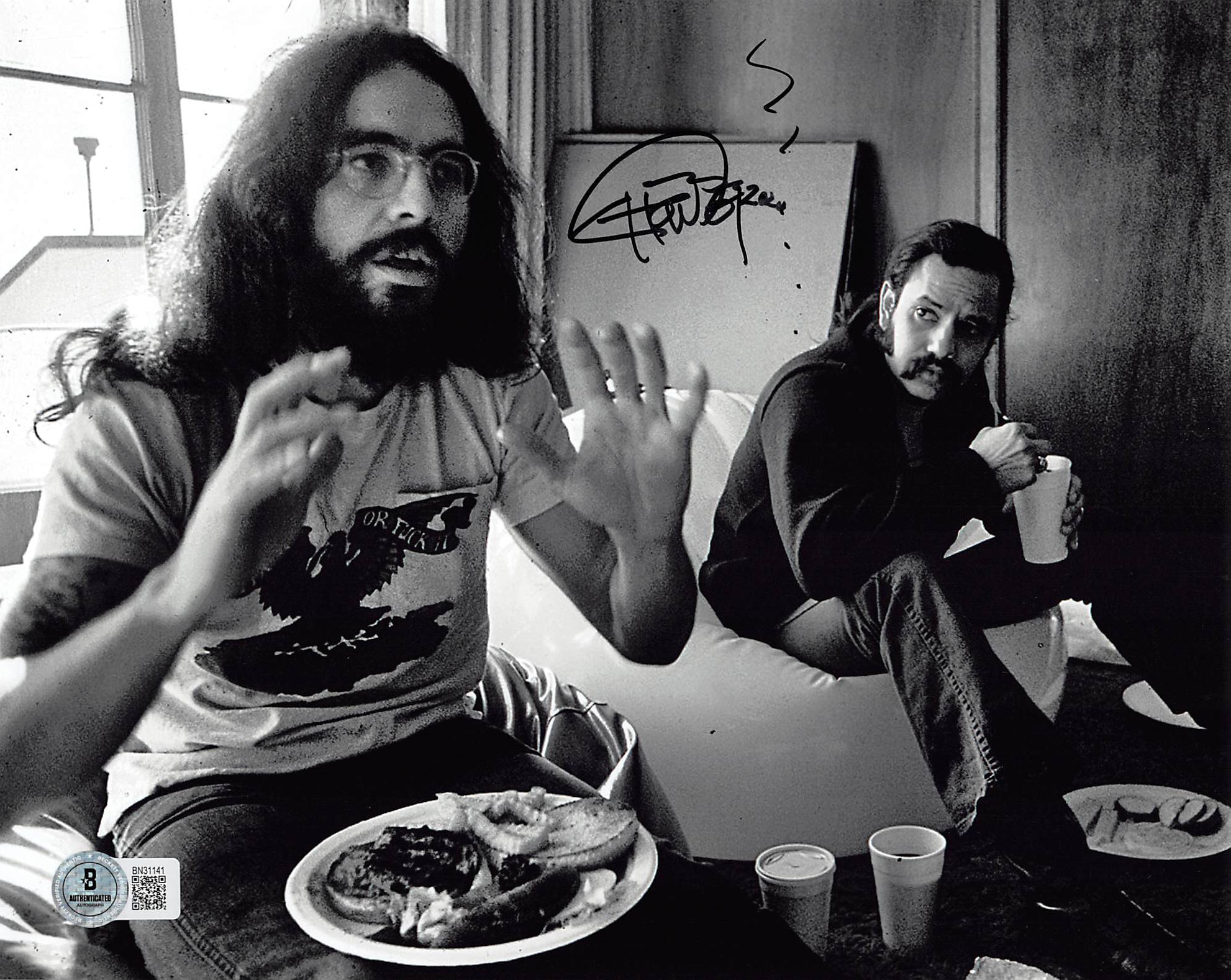 Tommy Chong Cheech & Chong Signed 8x10 Horizontal Photo w/ Black Sig BAS 5