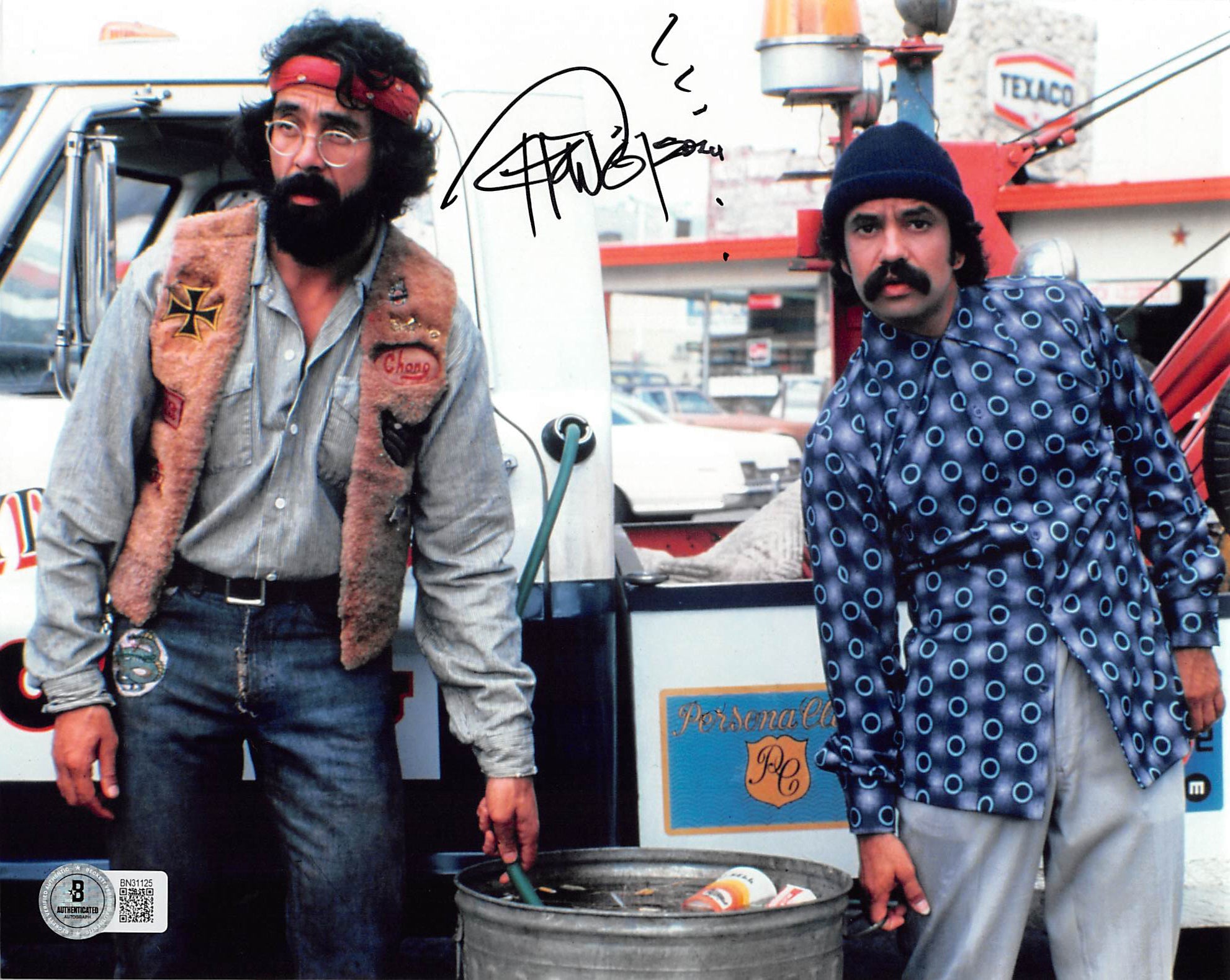 Tommy Chong Cheech & Chong Signed 8x10 Horizontal Photo w/ Black Sig BAS 10