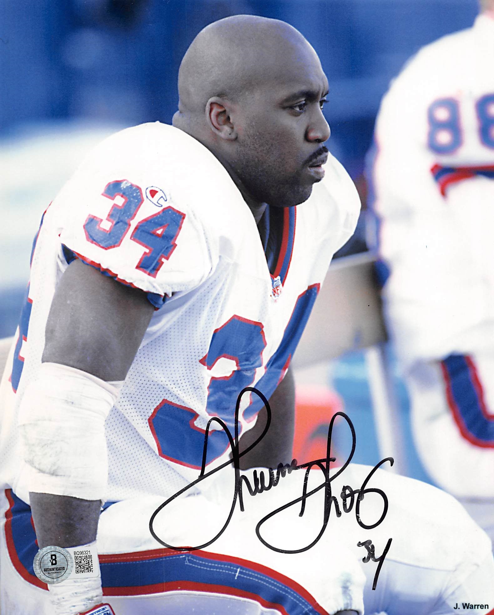 Bills Thurman Thomas Authentic Signed 8x10 Photo Autographed BAS #BQ96321