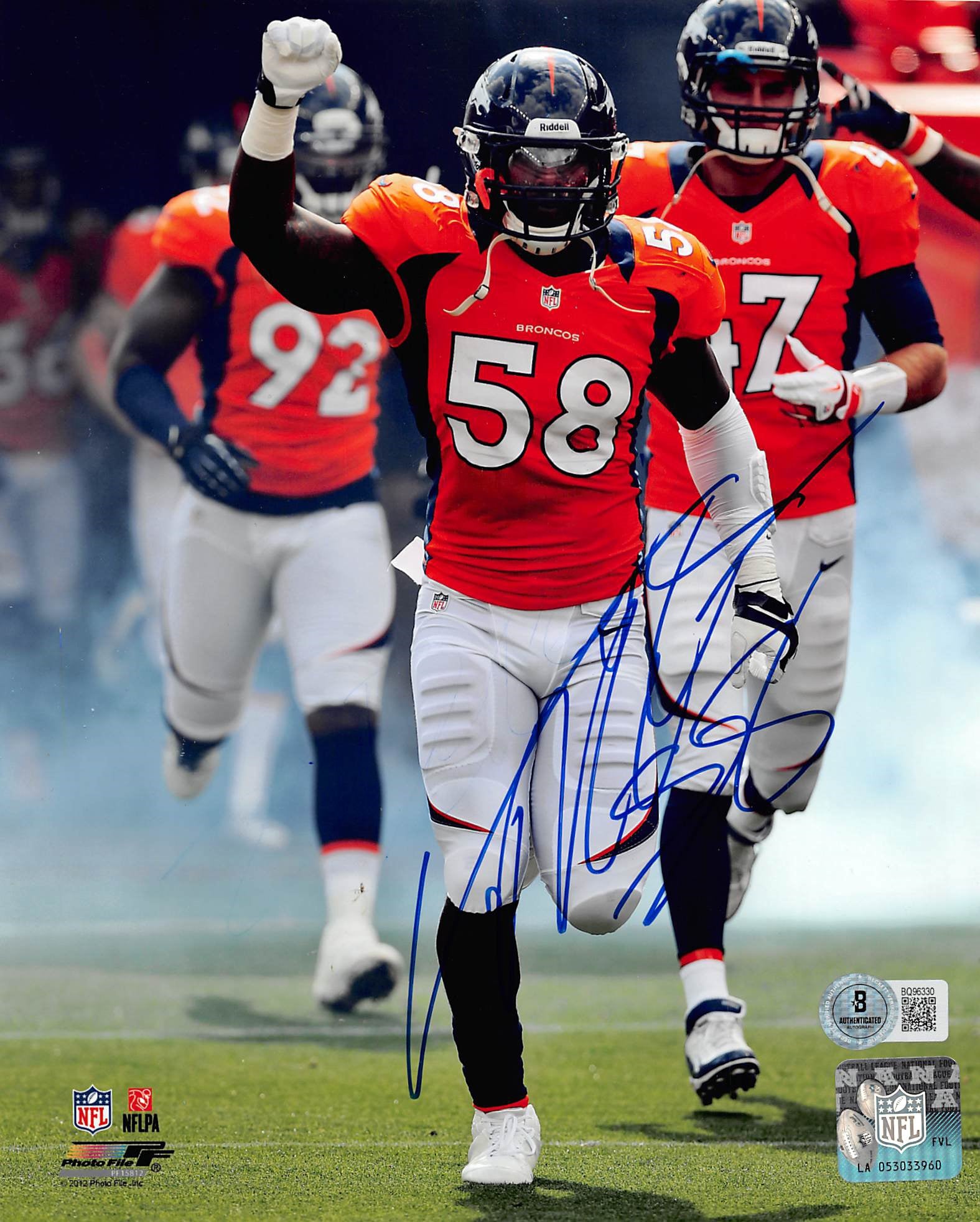 Broncos Von Miller Authentic Signed 8x10 Photo Autographed BAS #BQ96330