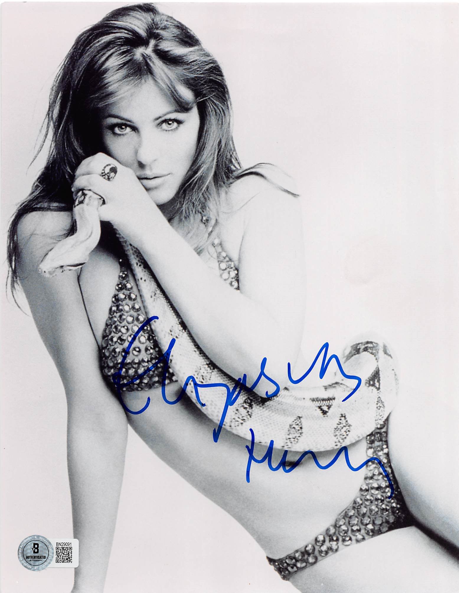 Elizabeth Hurley Austin Powers Authentic Signed 8x10 Sexy Photo BAS #BN29091