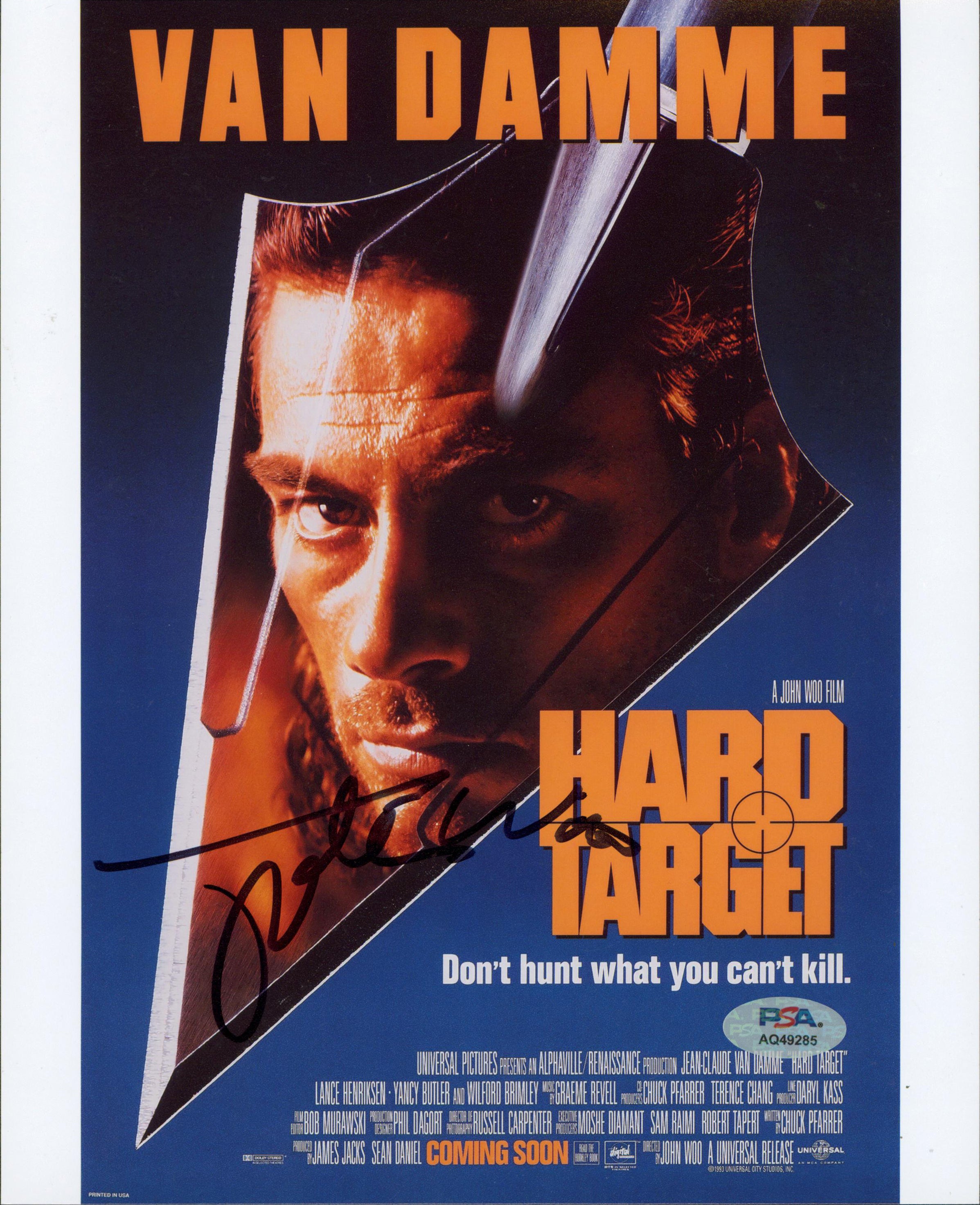 John Woo Hard Target Authentic Signed 8x10 Vertical Photo PSA/DNA #AQ49285