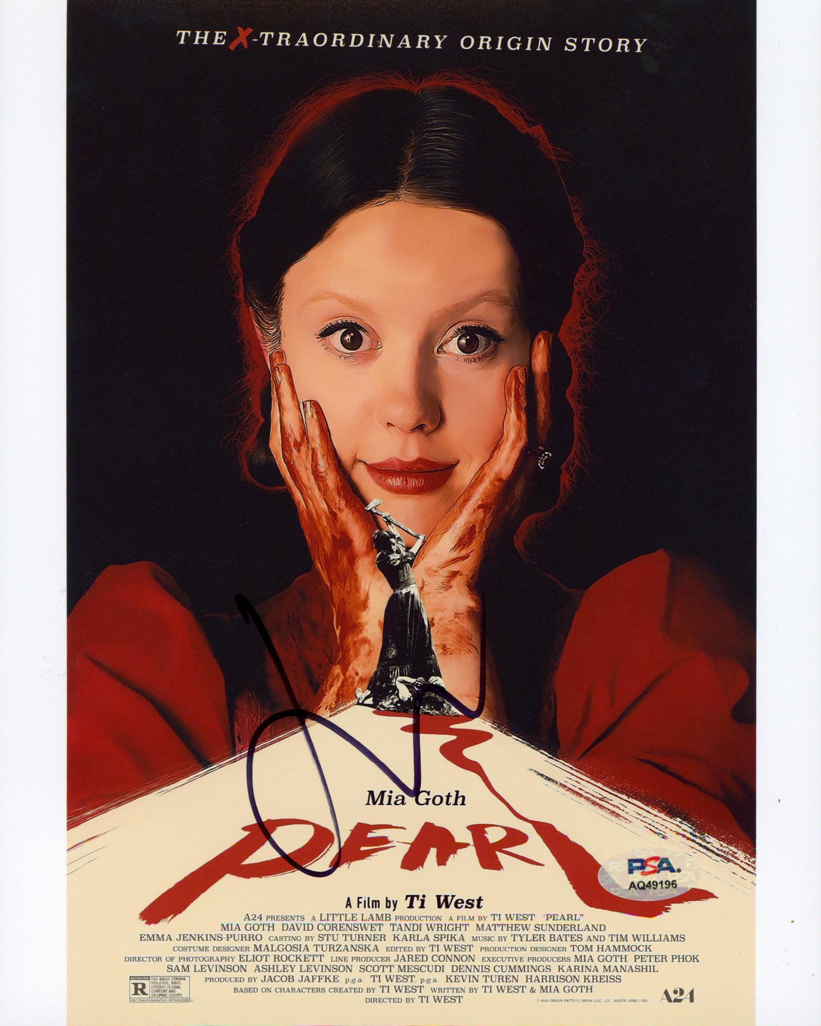 Mia Goth Pearl Authentic Signed 8x10 Vertical Photo PSA/DNA #AQ49196
