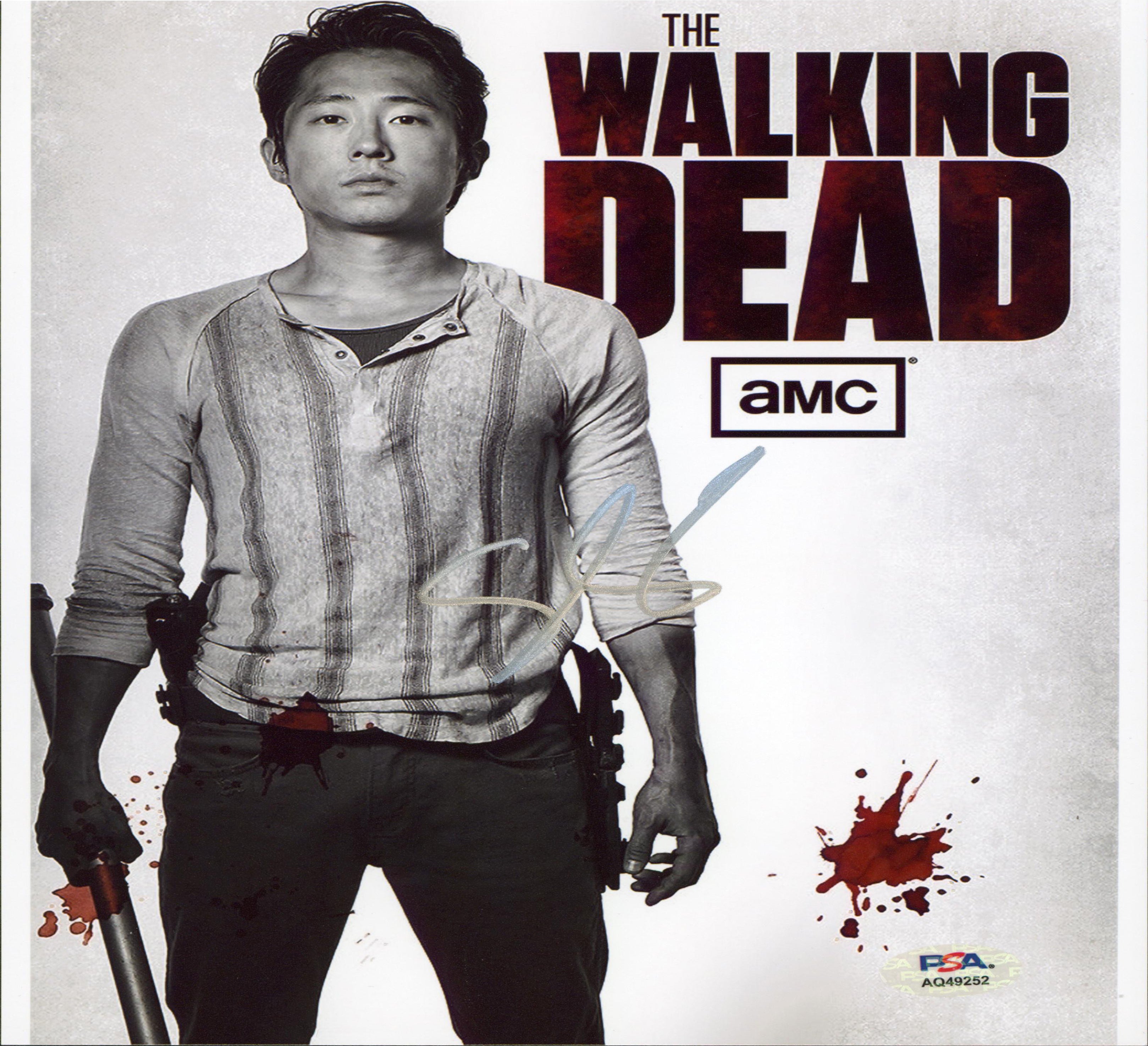 Steven Yeun The Walking Dead Authentic Signed 8x10 Photo PSA/DNA #AQ49252