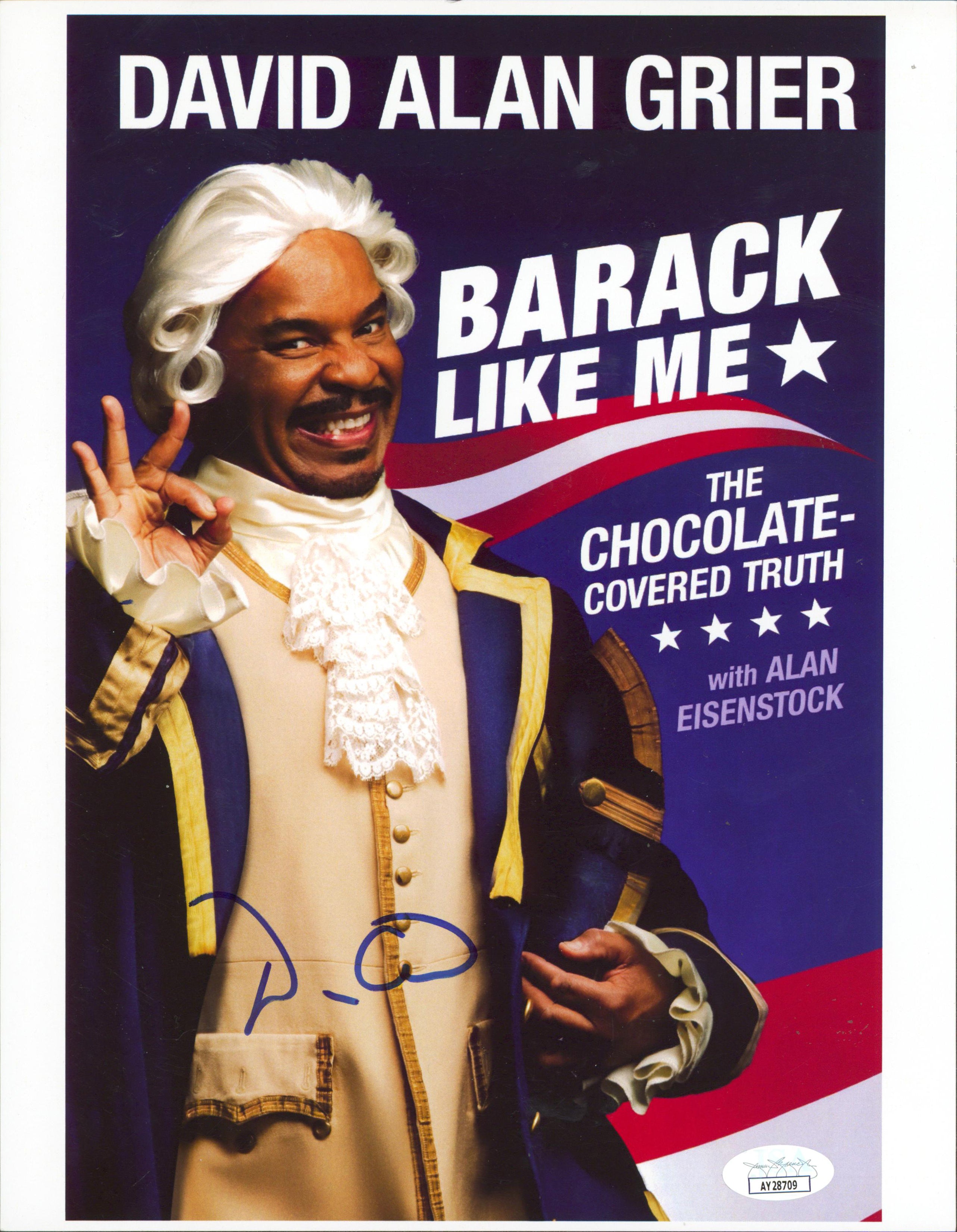 David Alan Grier Barack Like Me Signed 8.5x11 Vertical Photo JSA #AY28709