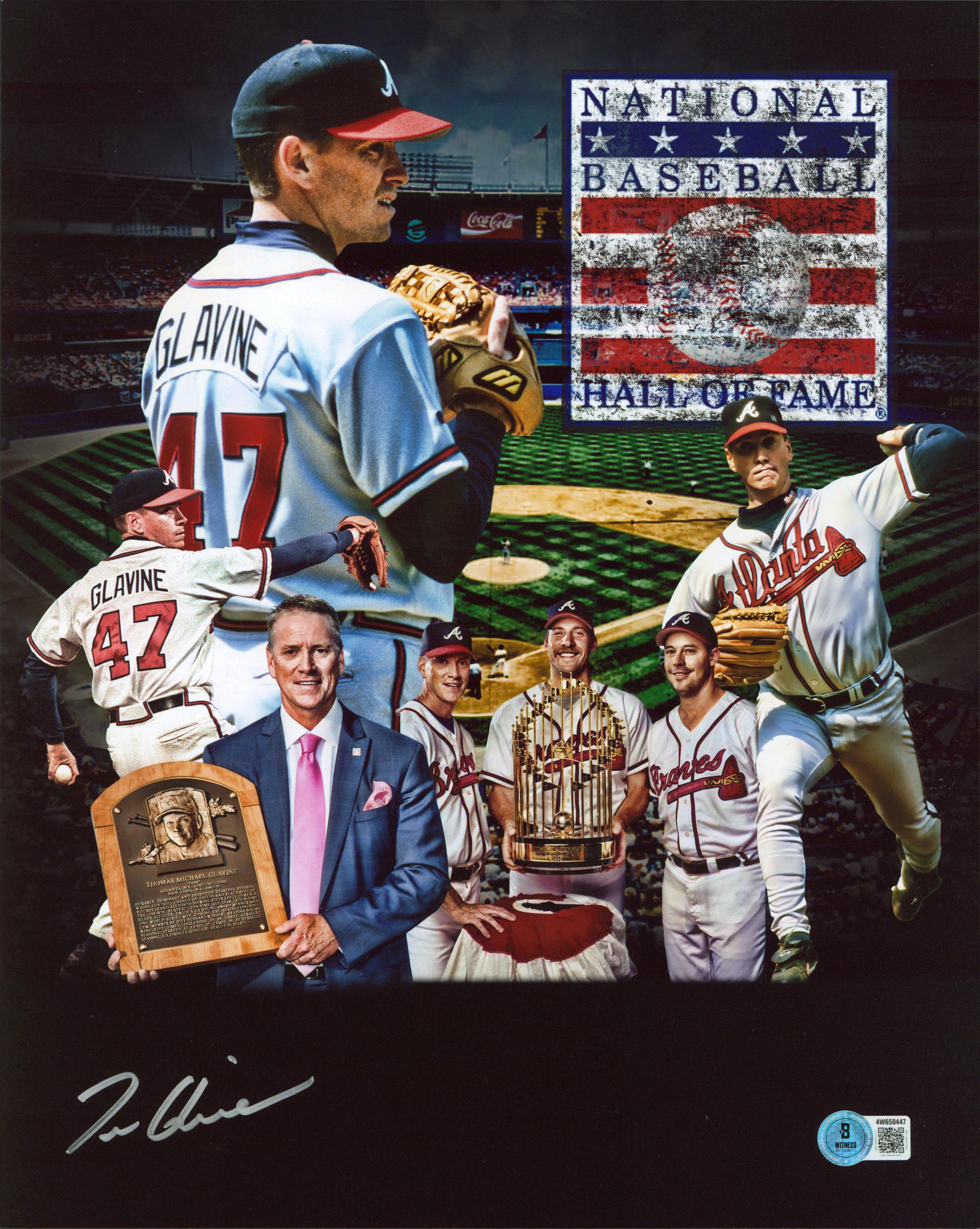 Braves Tom Glavine Authentic Signed 11x14 Collage Photo BAS Witnessed