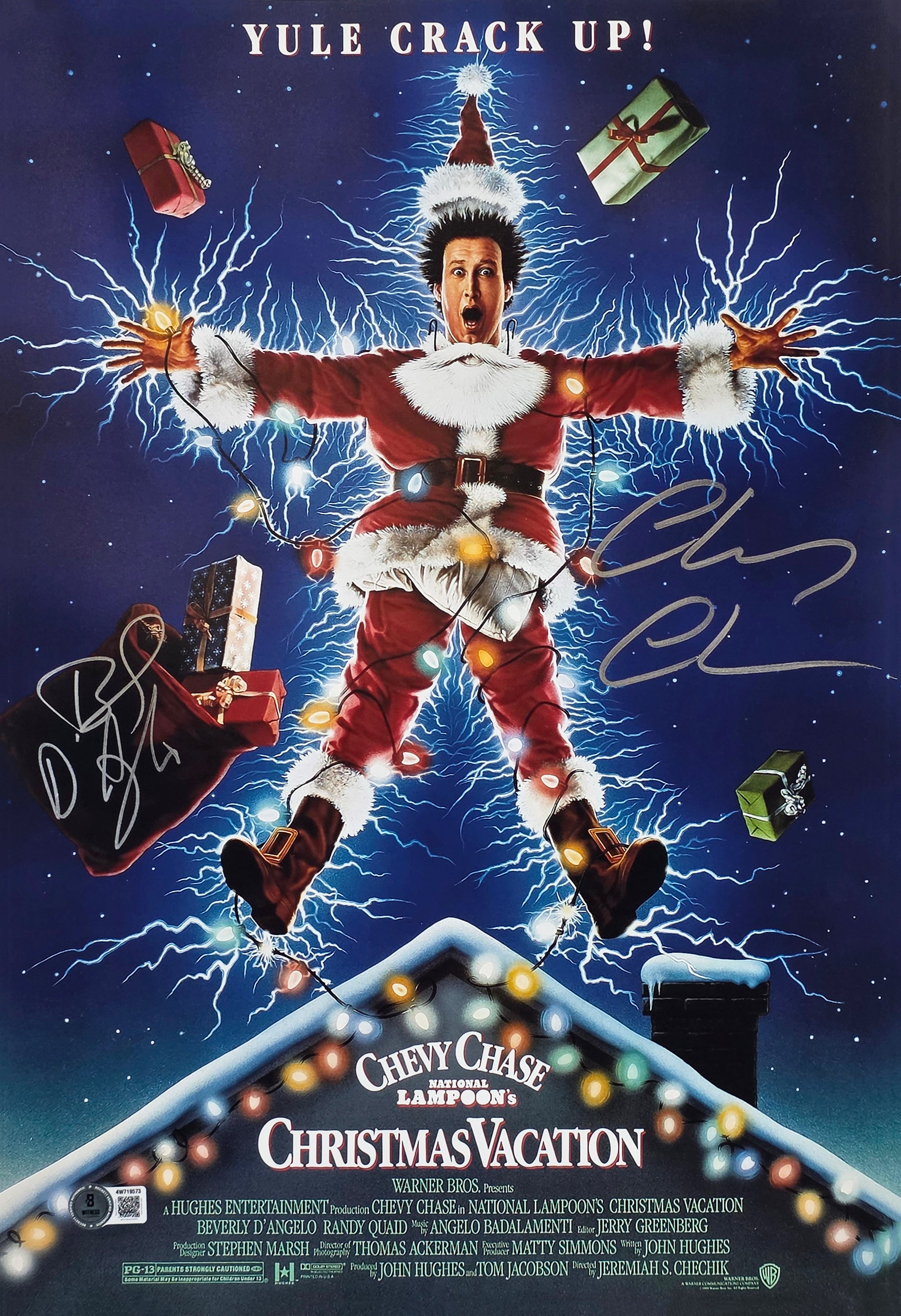 Chevy Chase & Beverly D'Angelo Christmas Vacation Signed 12x18 Photo BAS Wit 2