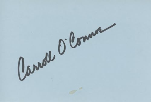 Carroll O'Connor In The Heat of the Night Signed 4x6 Index Card BAS #BK43260