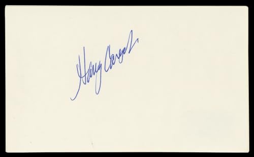 Harry Carey Jr. Three Godfathers Signed 3x5 Index Card Autographed BAS #BM57064