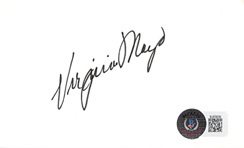 Virginia Mayo White Heat Authentic Signed 3x5 Index Card BAS #BJ63939