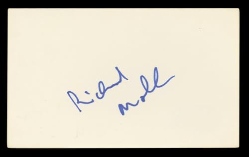 Richard Moll Night Court Authentic Signed 3x5 Index Card BAS #BL96561