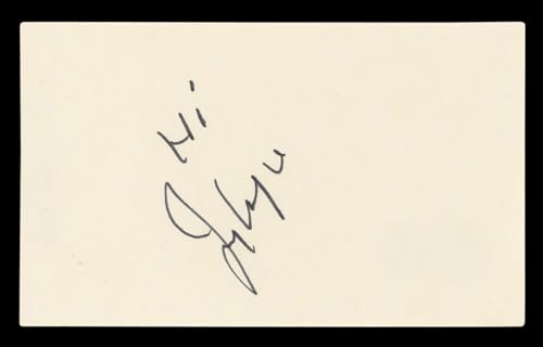 Jerry Van Dyke Coach "Hi" Authentic Signed 3x5 Index Card BAS #BL96746