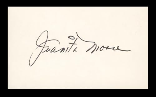 Juanita Moore Imitation of Life Authentic Signed 3x5 Index Card BAS #BP00937