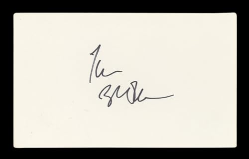 Tom Brokaw Television Journalist Signed 3x5 Index Card Autographed BAS #BM57046