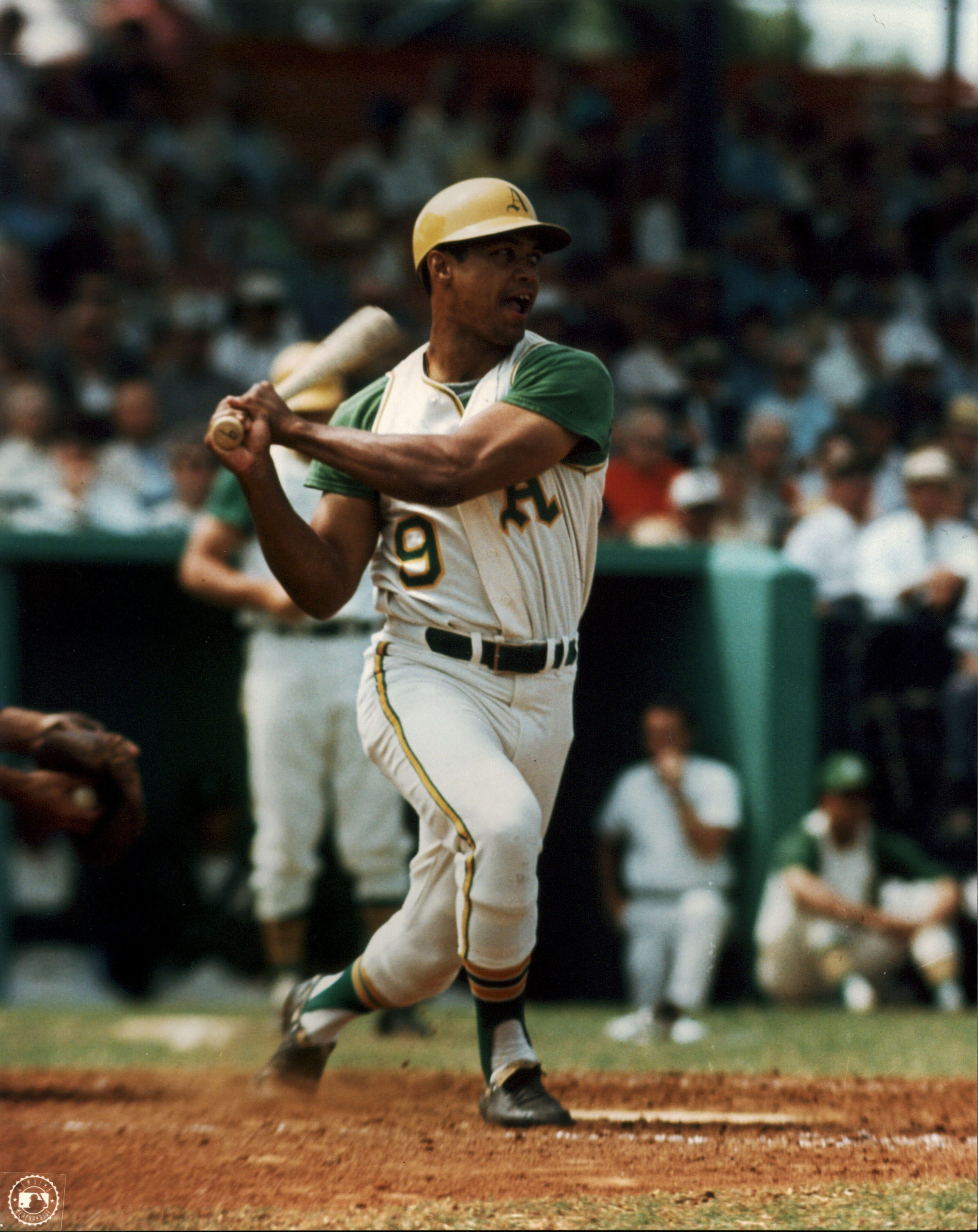 Athletics Reggie Jackson 8x10 PhotoFile Swinging White Jersey Photo Un-signed