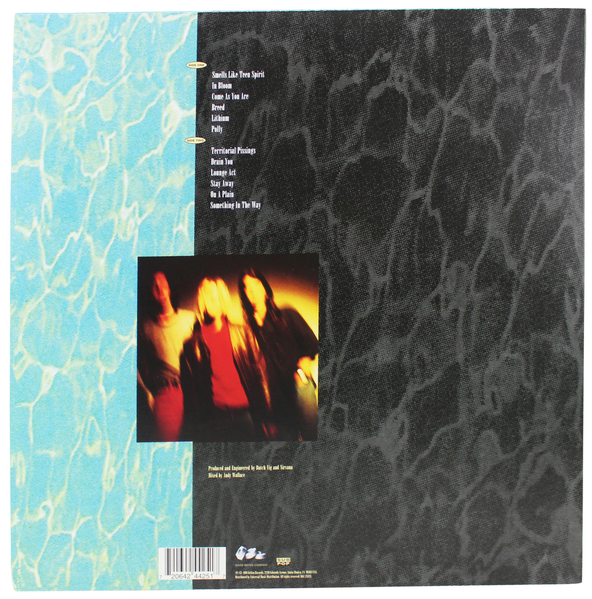 Dave Grohl Nirvana Authentic Signed Nevermind Album Cover W/ Vinyl BAS #D46800