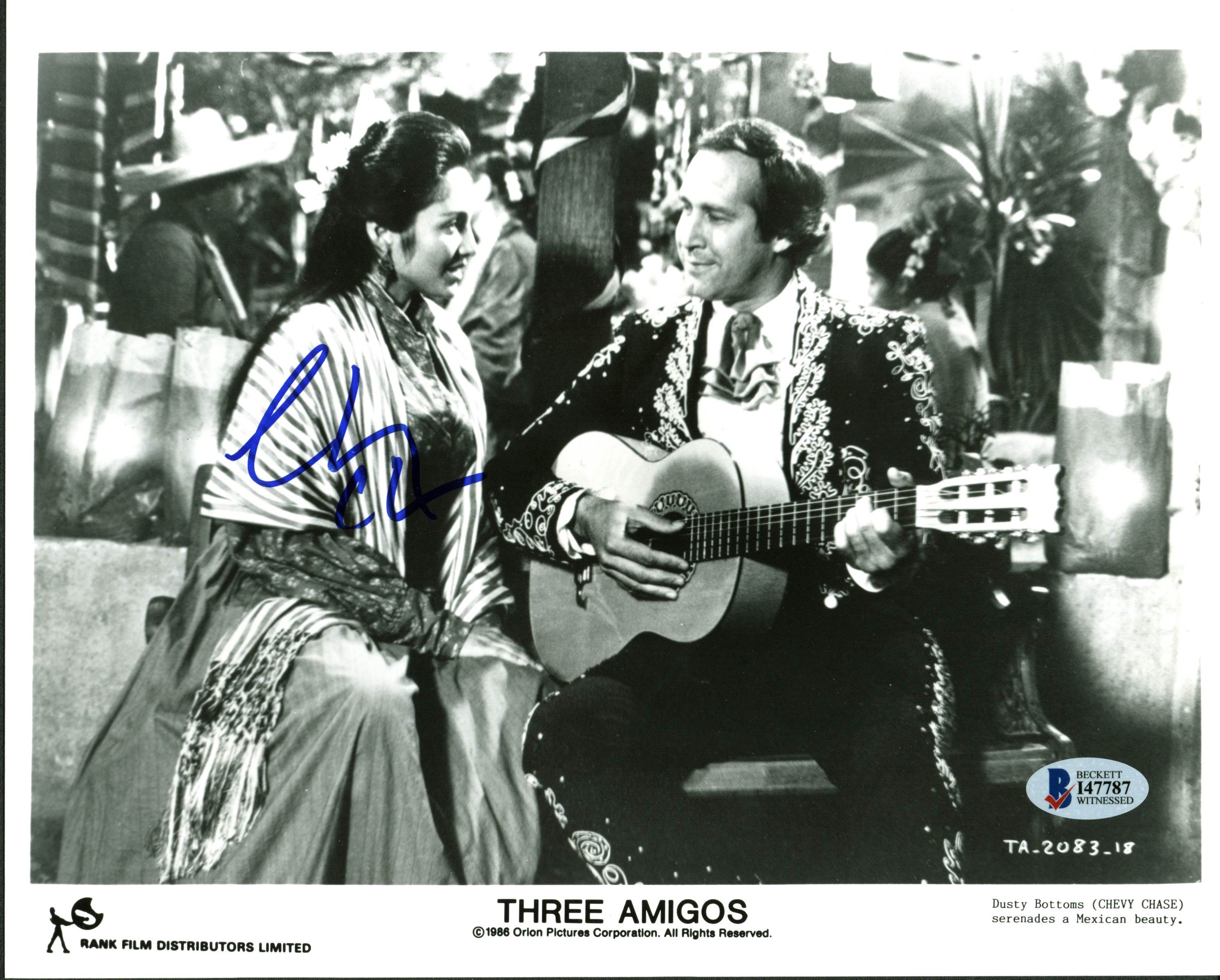 Chevy Chase Three Amigos Authentic Signed 8X10 Promo Photo BAS Witnessed #I47787